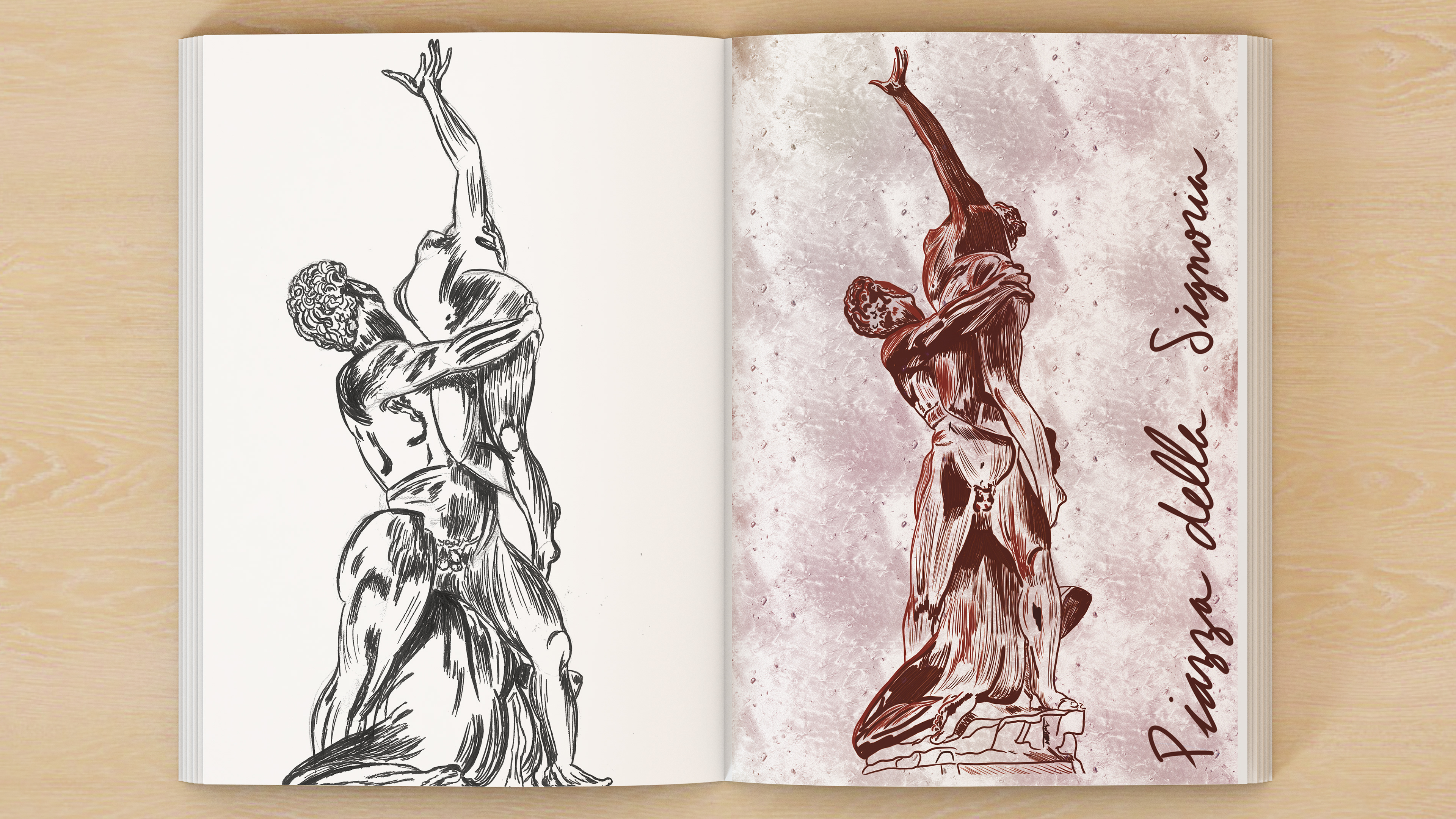 Study Abroad Illustration Book Pages