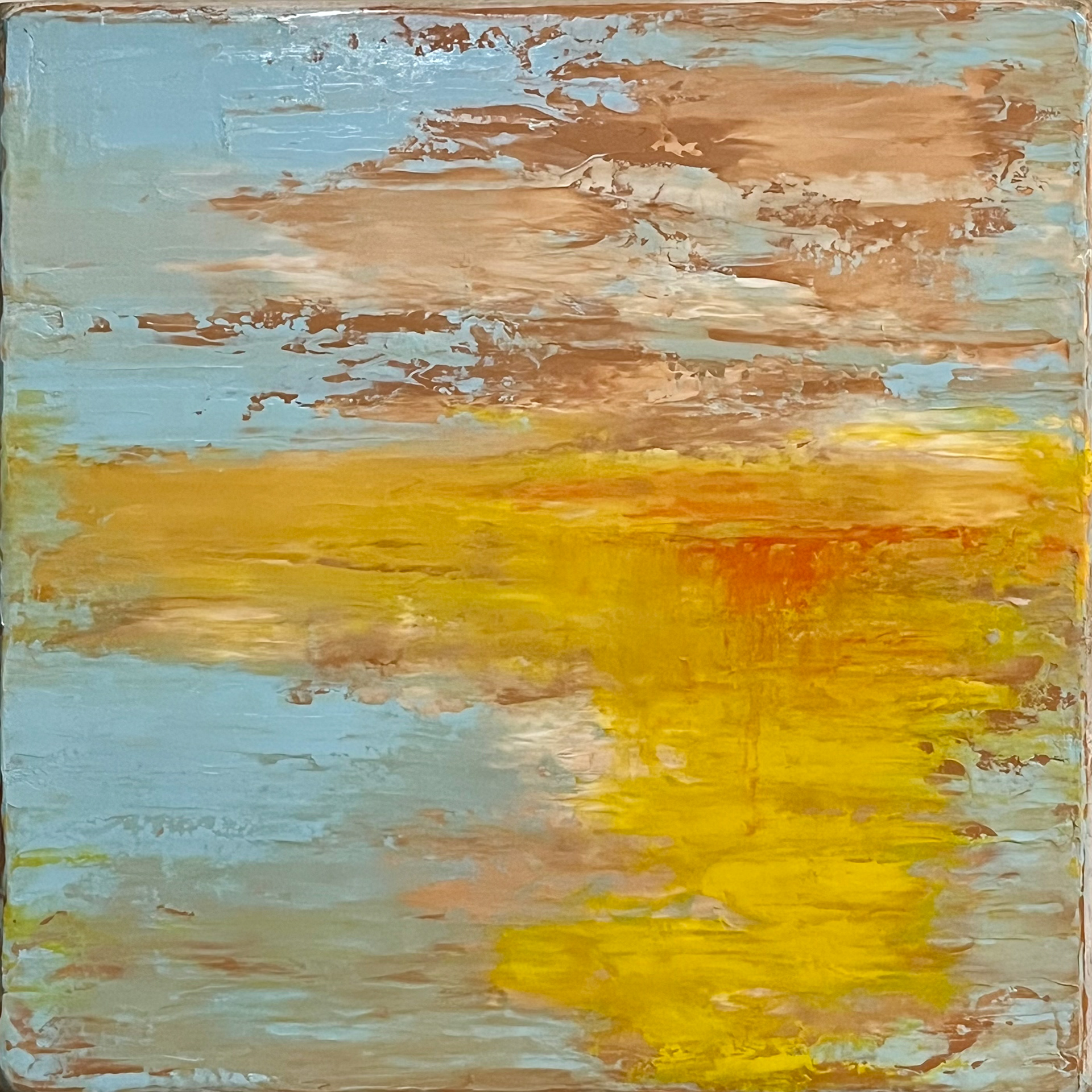 ©Yuri Bae Studio, Golden Hour. Oil on Woodpanel, 12"x12"