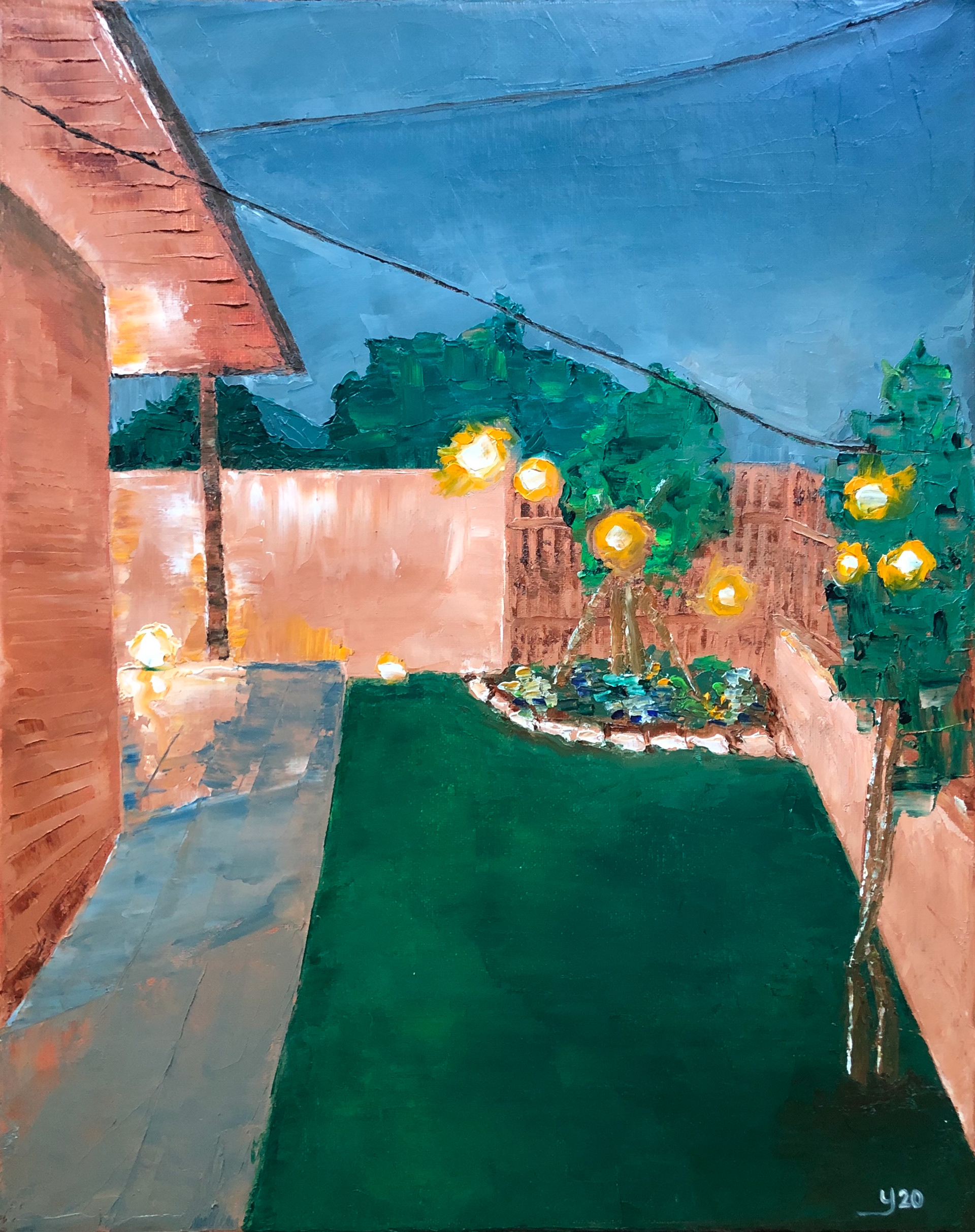 ©Yuri Bae Studio, HJ in Japan. Oil on Canvas, 16"x20"