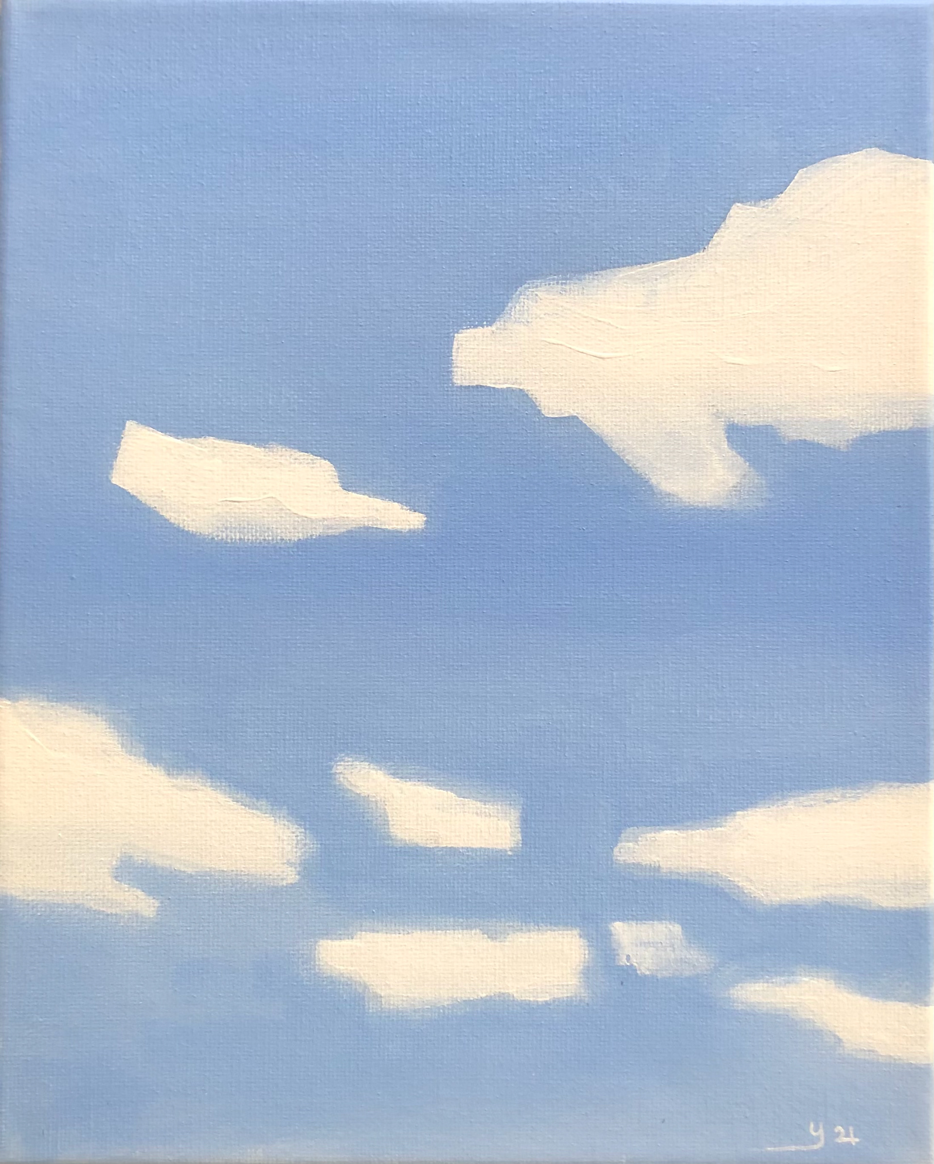 ©Yuri Bae Studio, Summer Clouds 07 Acrylic on Canvas, 8"x10"