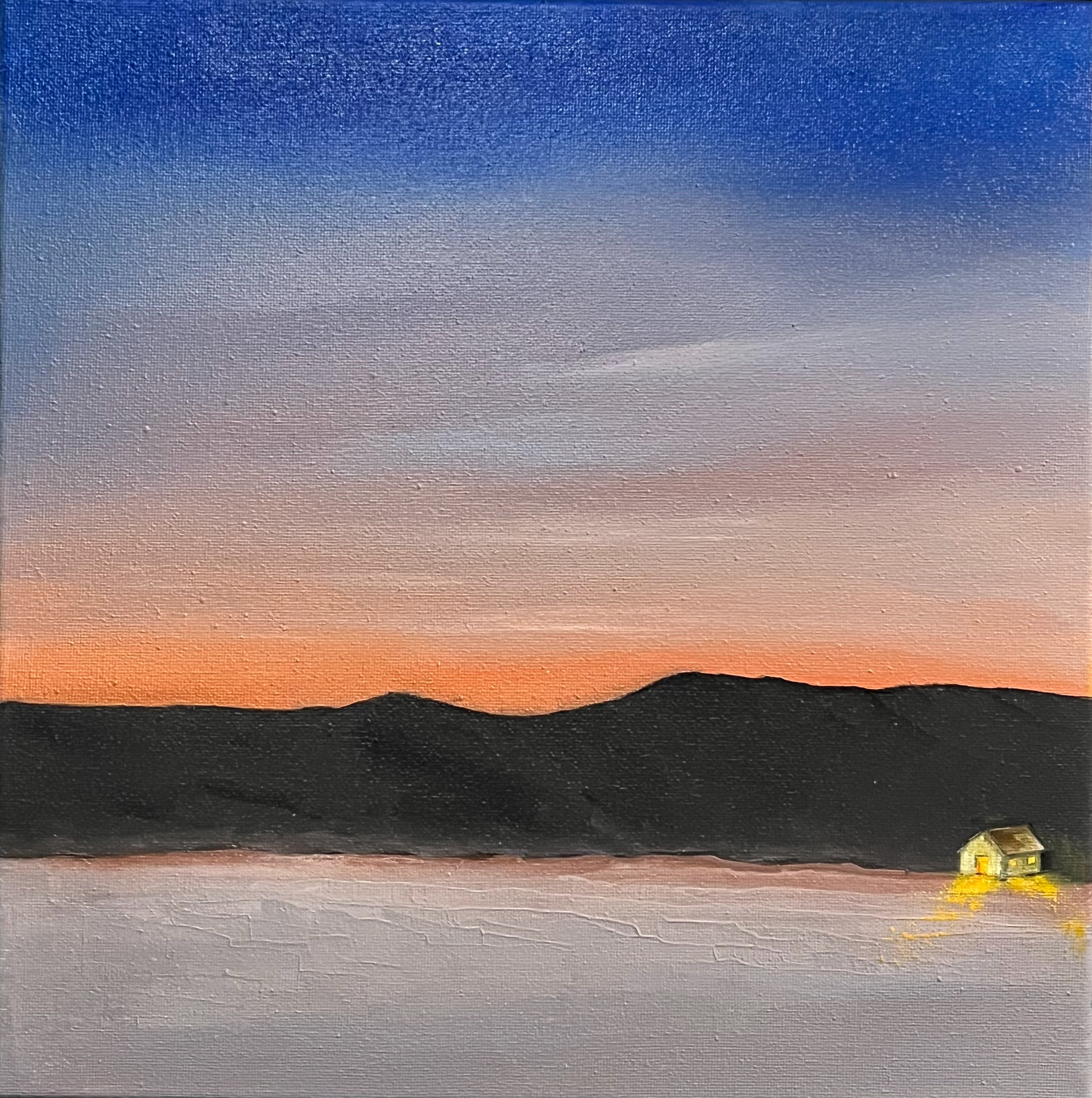 ©Yuri Bae Studio, Small House. Oil on Canvas, 12"x12"