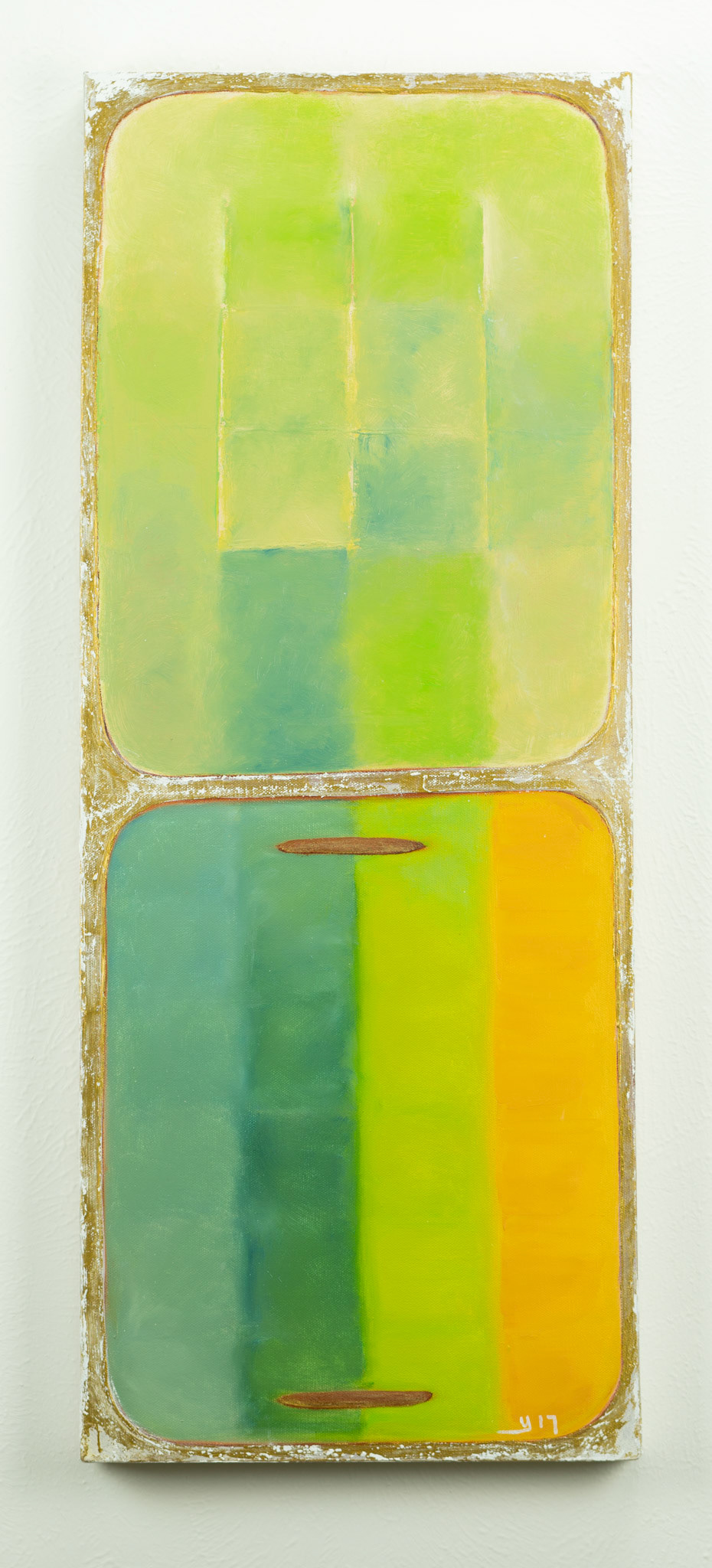 ©Yuri Bae Studio, Garden 9. Oil on canvas, 12"x30"