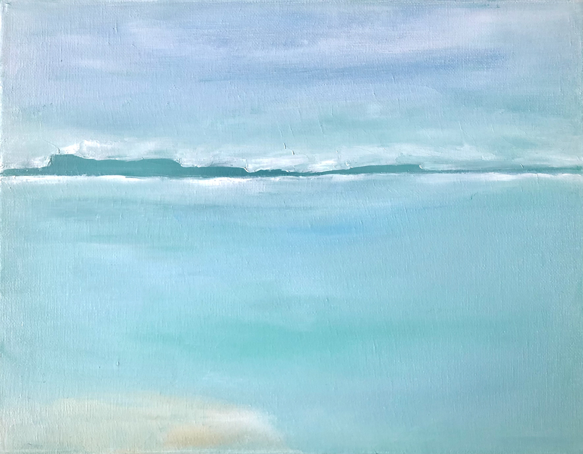 ©Yuri Bae Studio, Grapevine Lake, Oil on Canvas, 11”x14”