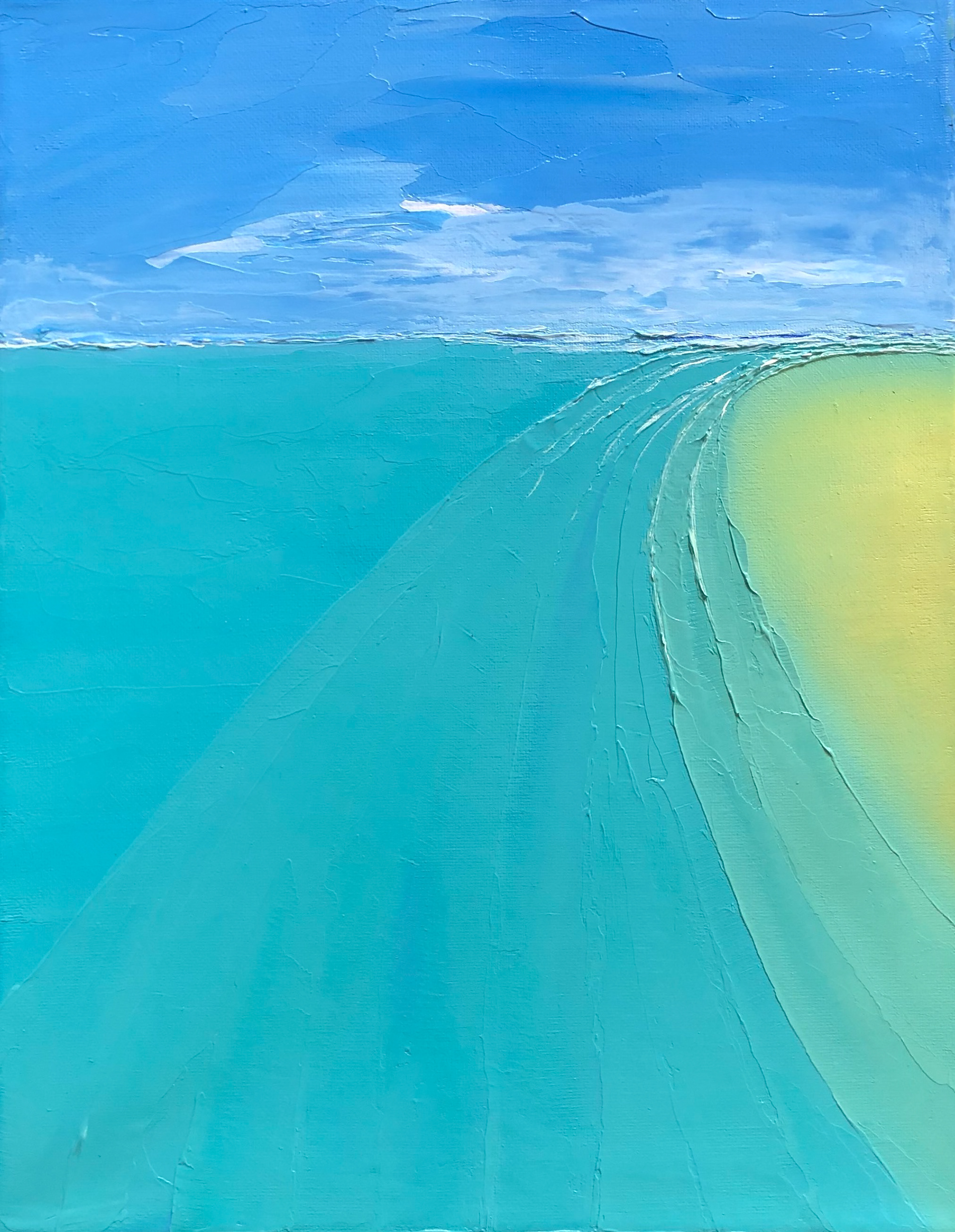 ©Yuri Bae Studio, Sandy Beach 01. Oil on Canvas, 11"x14"