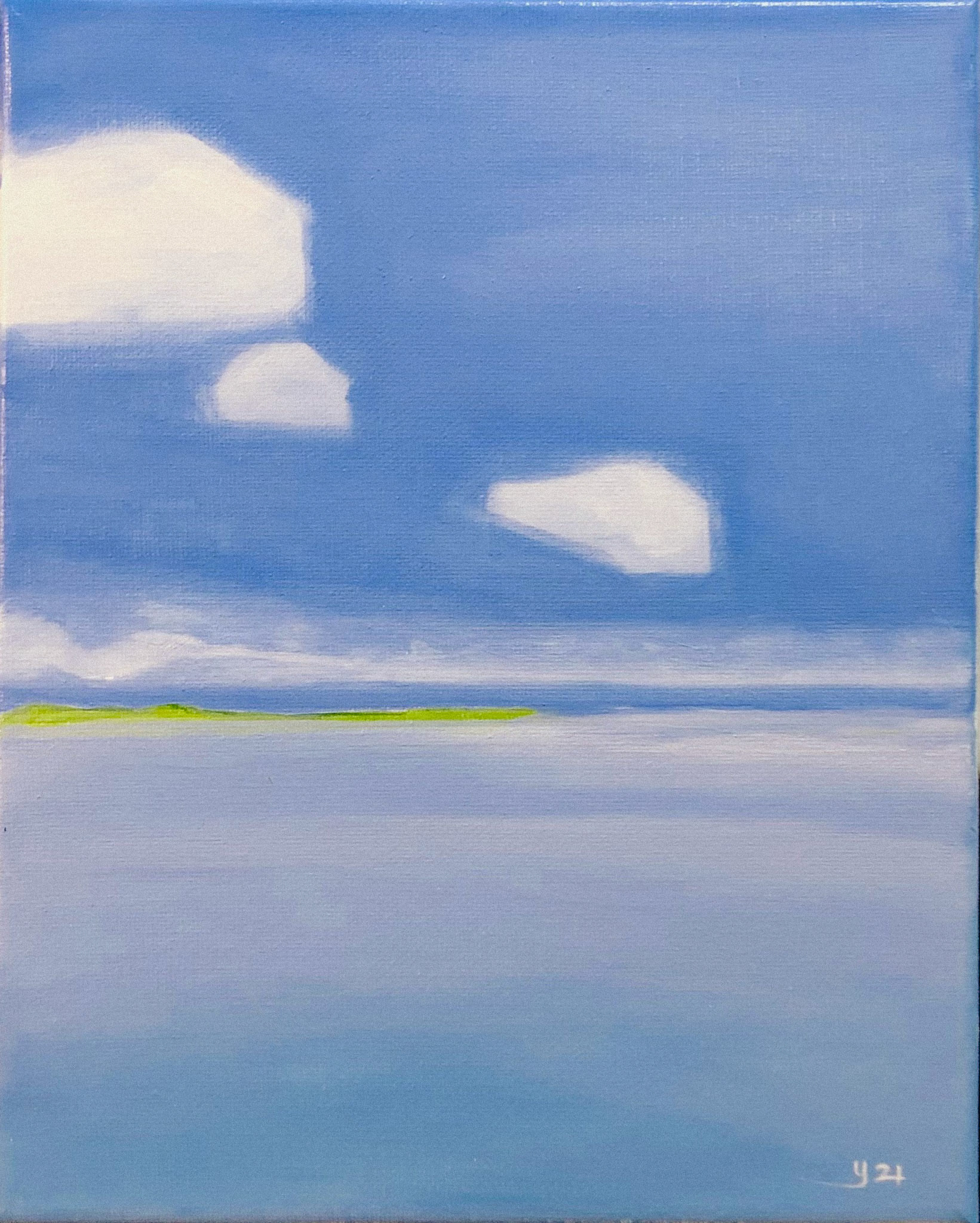 ©Yuri Bae Studio, Summer Clouds 03. Acrylic on Canvas, 8"x10"