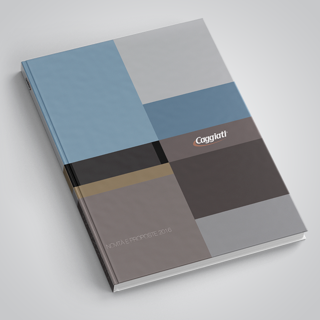 Mockup copertina catalogo novità 2016 Caggiati integrativo al catalogo generale.