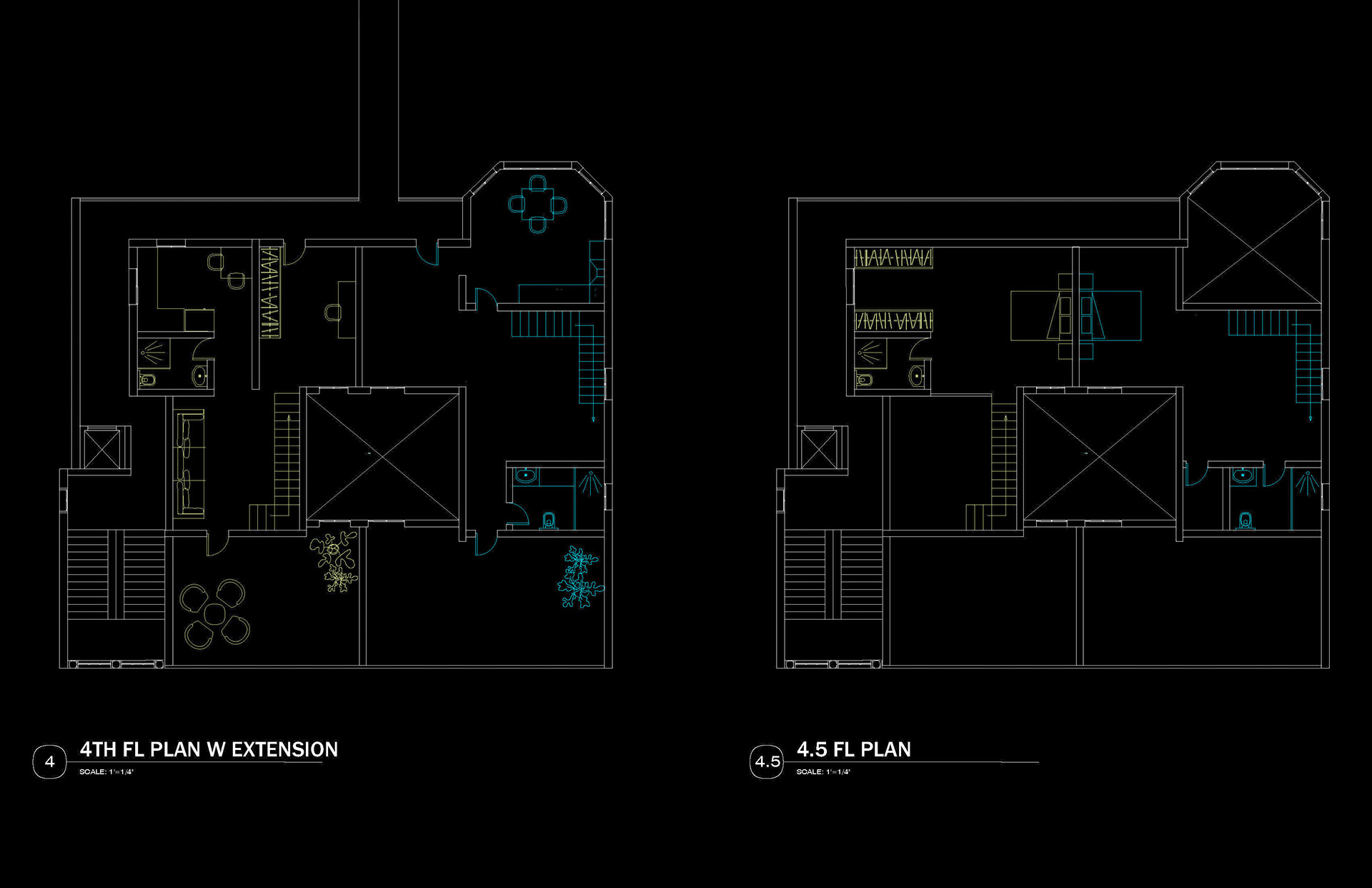 Last floor also containing 2 units instead of 1 (blue & yellow)