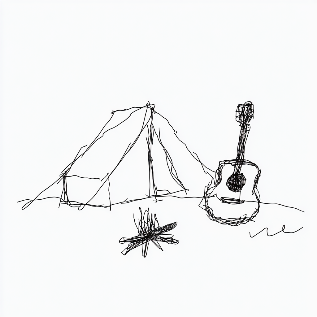 Illustration in hand drawn style, gernerated by Midjourney