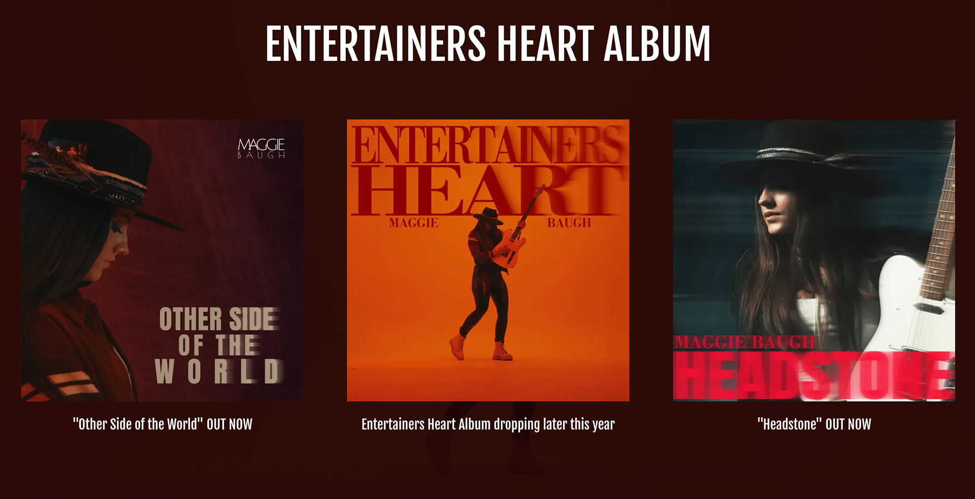Official website of Maggie Baugh: albums