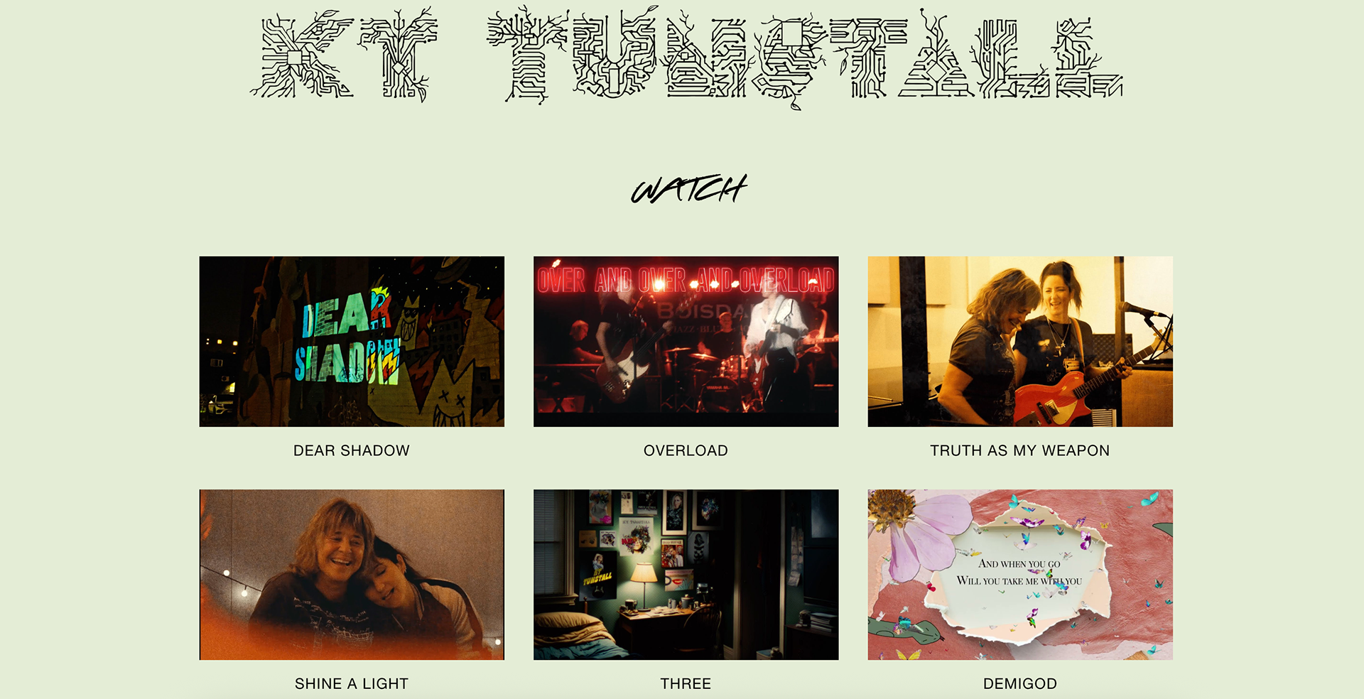Official website of KT Tunstall: videos