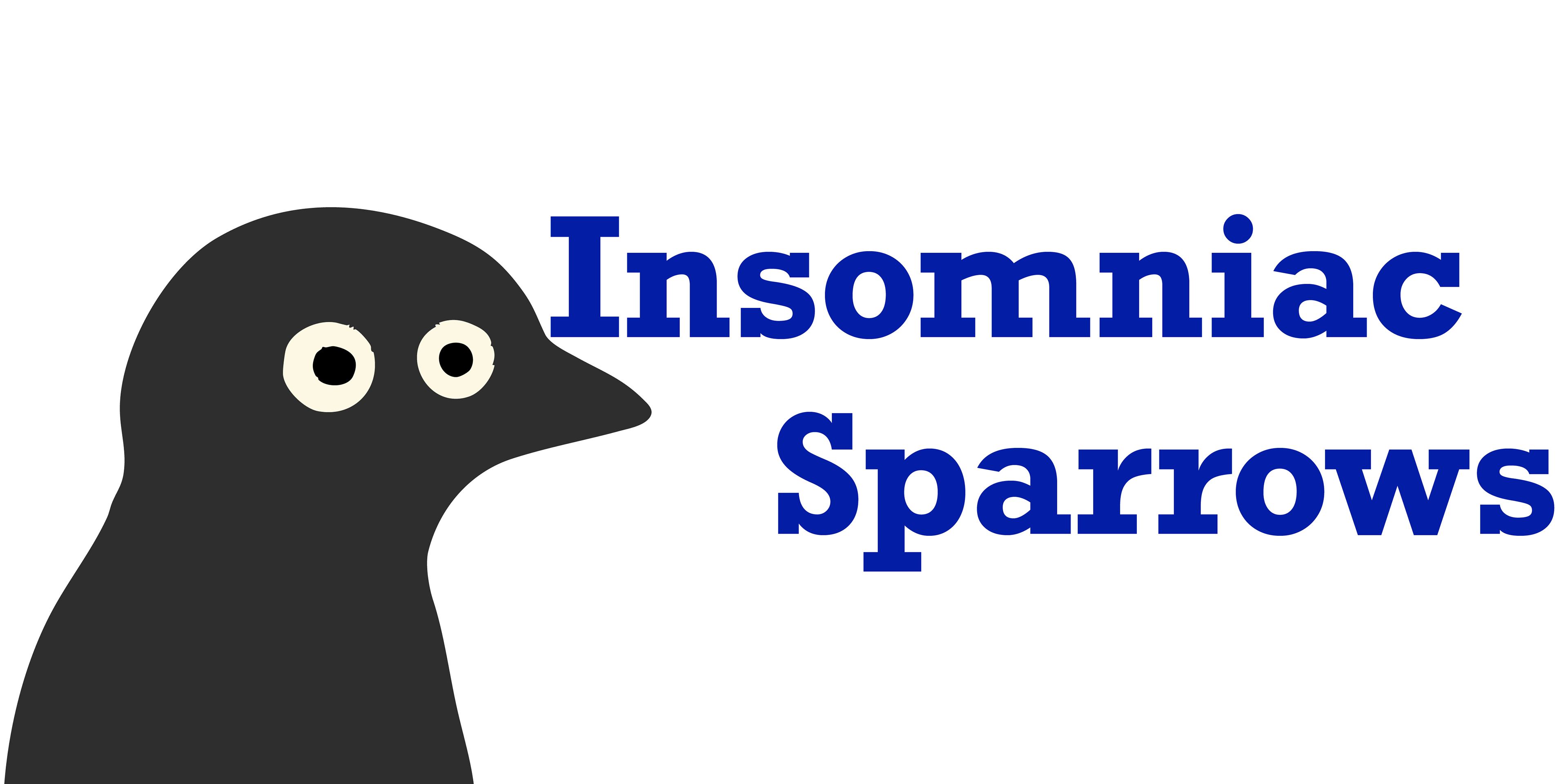 The initial logo design was inspired by a wide-eyed, sleepless bird.