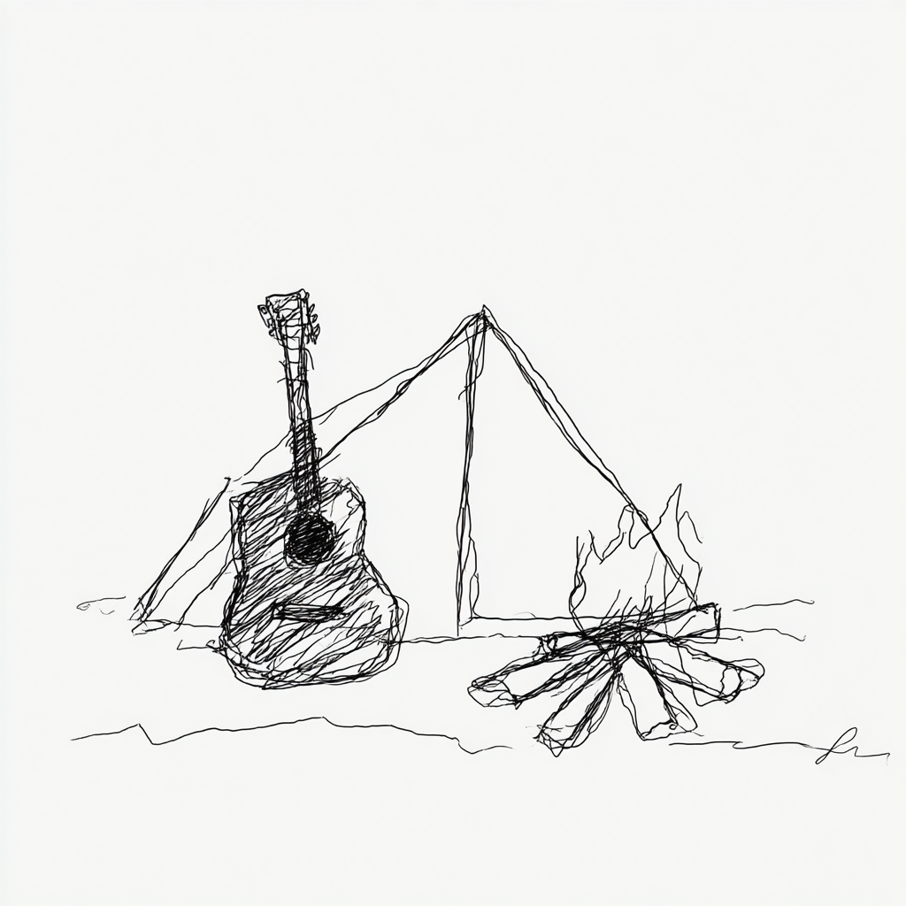 Illustration in hand drawn style, gernerated by Midjourney