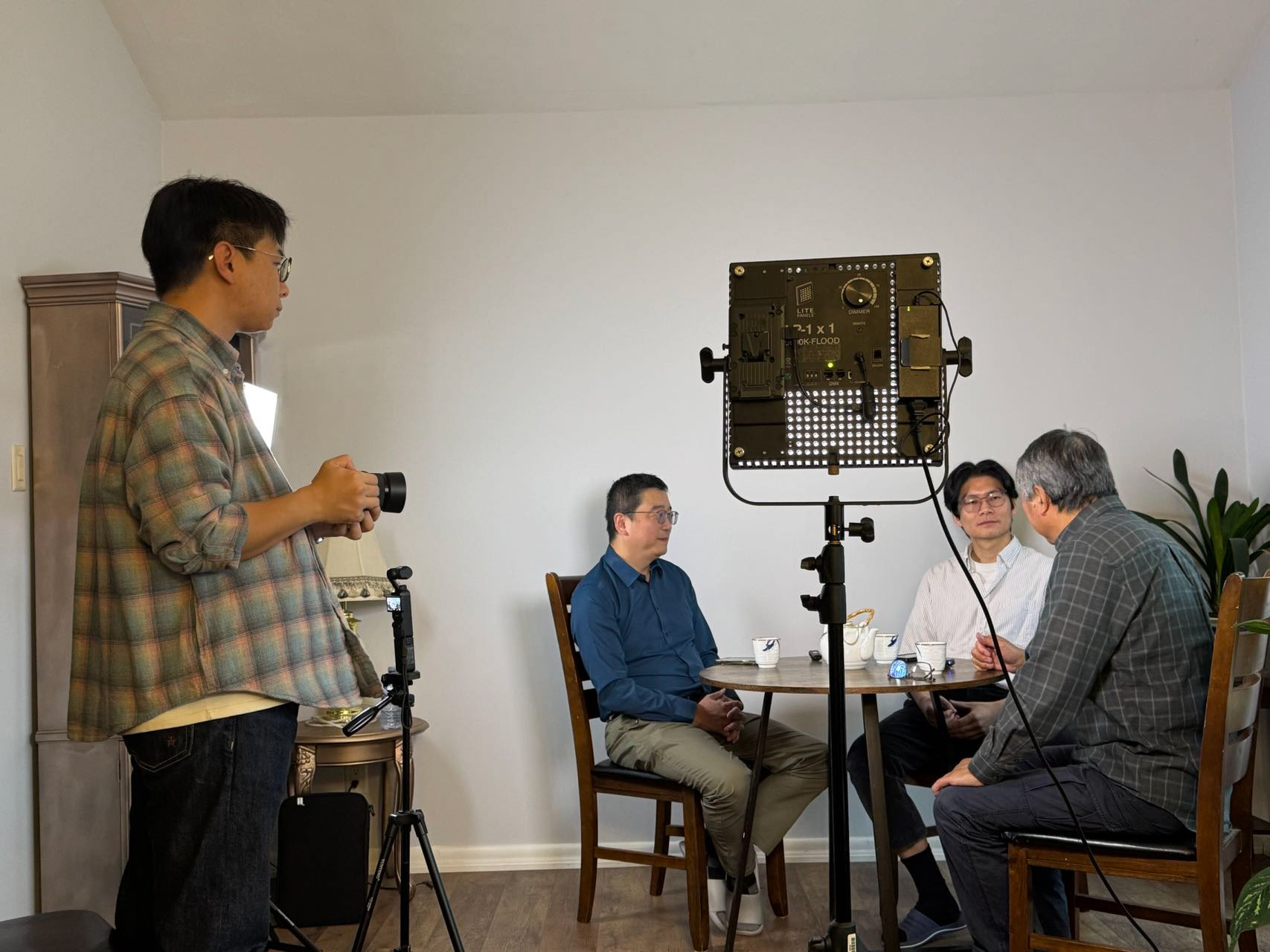 2024: Filming an interview video for my YouTuber friend.