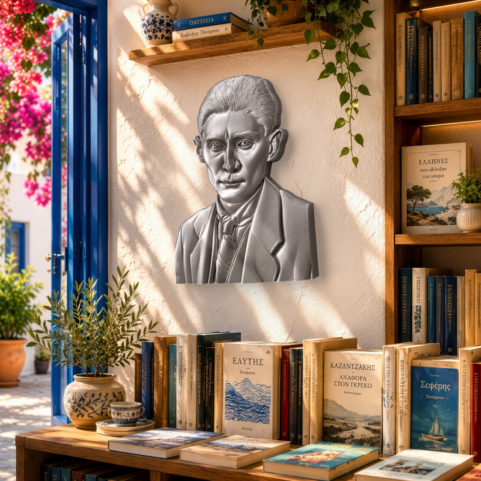 Franz Kafka 3D relief portrait – 55cm (21.7")