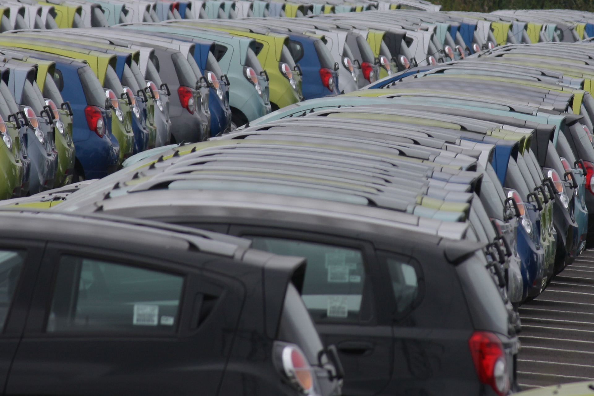 Cars awaiting export