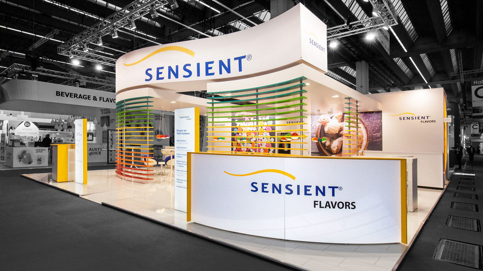 Entwurf und Visualisierung: VIVA3D GmbH; Fertigung und Aufbau: Preuss Messe.