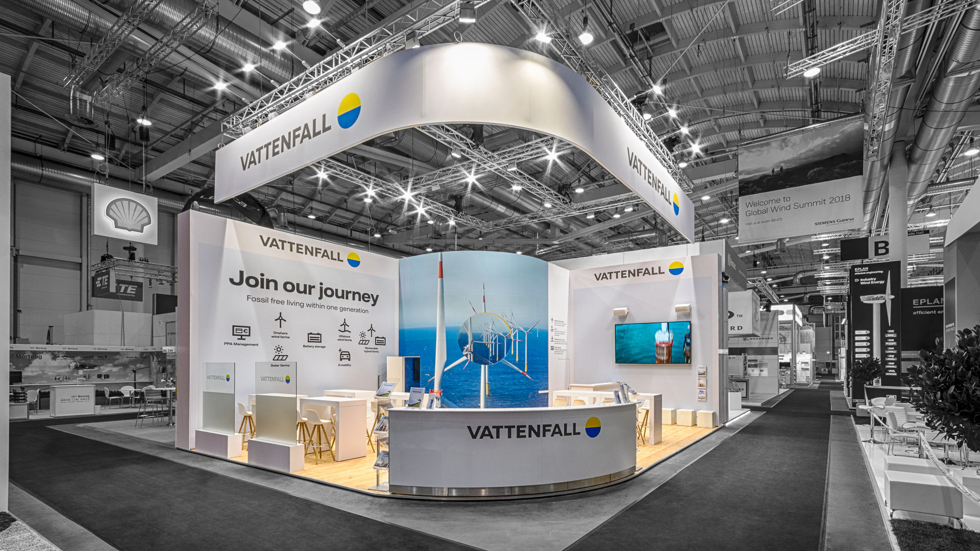 Entwurf und Visualisierung: VIVA3D GmbH; Fertigung und Aufbau: Preuss Messe.