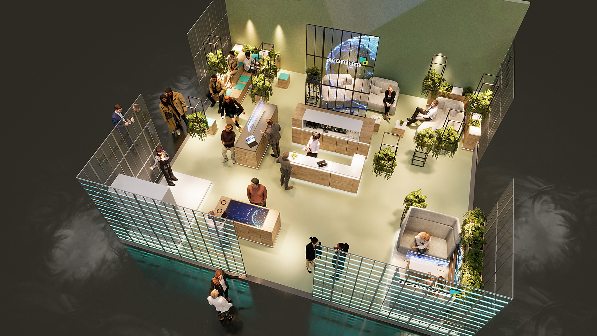 Aconium Exhibition Stand · Concept Visualization