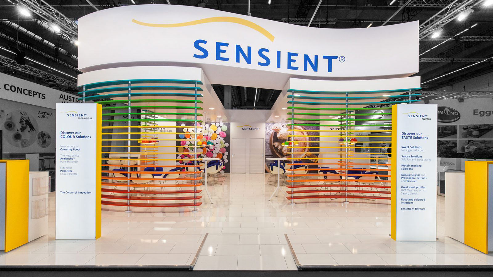 Entwurf und Visualisierung: VIVA3D GmbH; Fertigung und Aufbau: Preuss Messe.