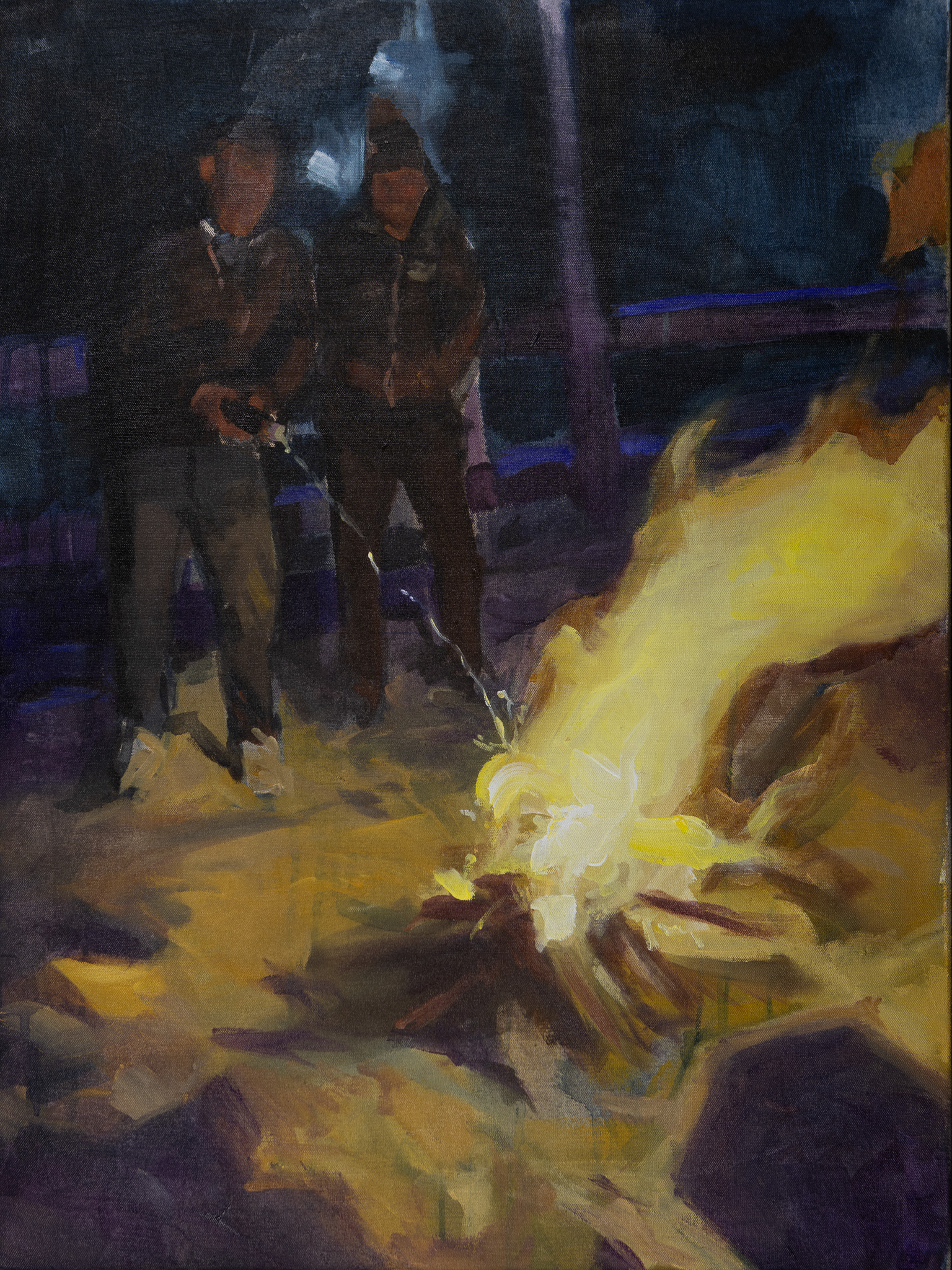 Party XIV, akryl na plátně, 80 × 60 cm, 2025