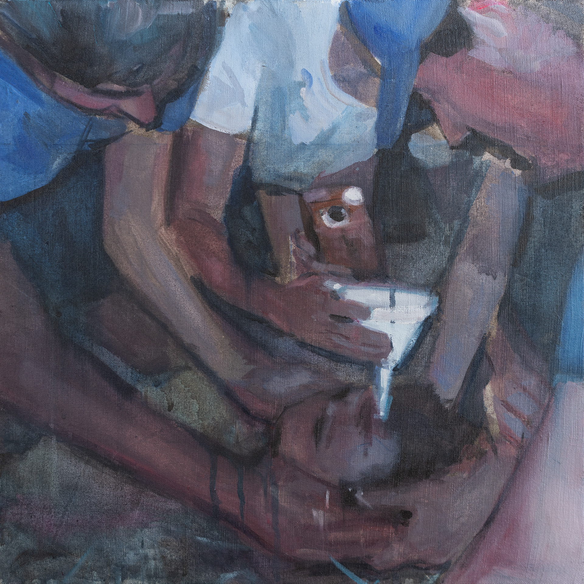 Party XI, akryl na plátně, 50 × 50 cm, 2024