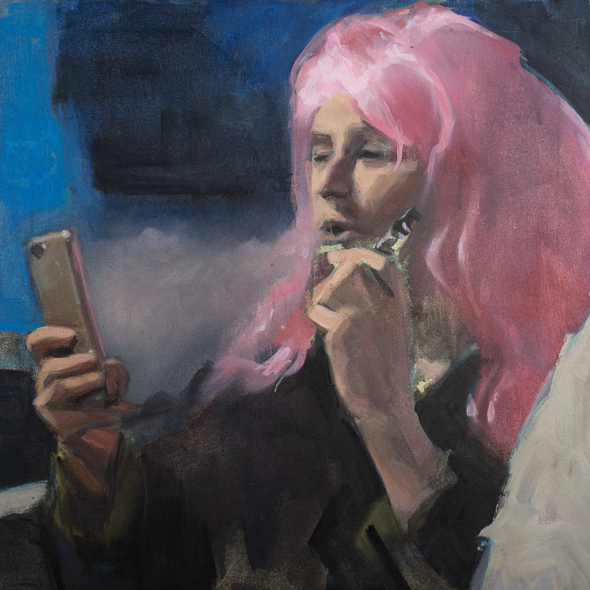 Self-care, acrylics on canvas, 50 × 50 cm, 2026