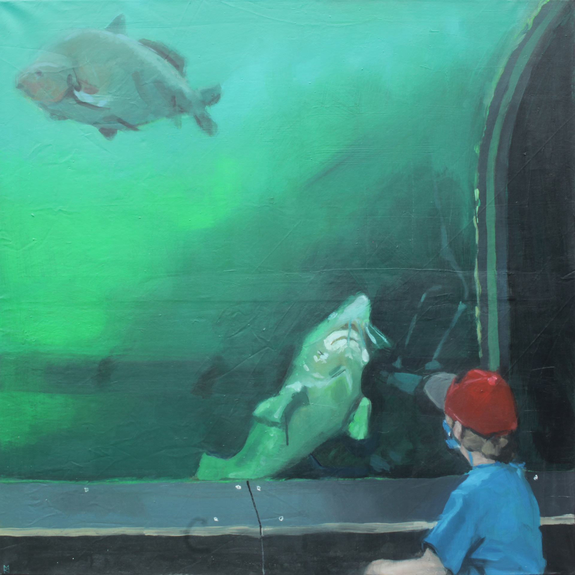 Dialog I, Akryl na plátně, 100 × 100 cm | Soukromá sbírka