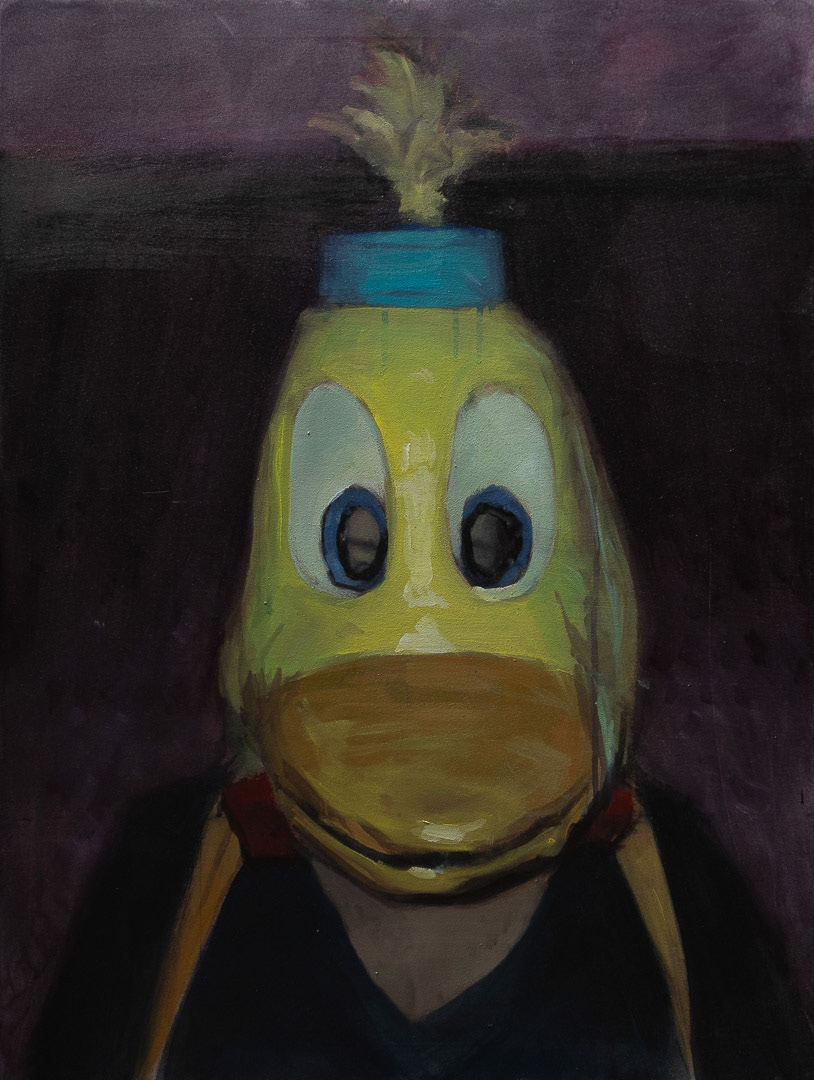 Maska II, akryl na plátně, 80 × 60 cm, 2024