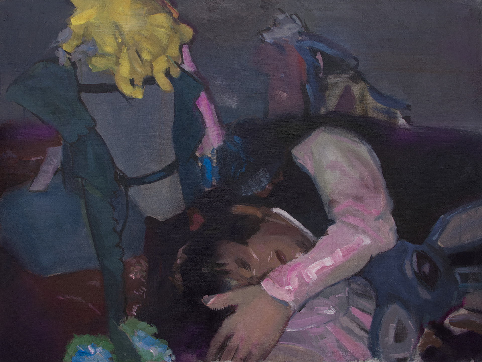 Folklóreček, akryl na plátně, 90 × 120 cm