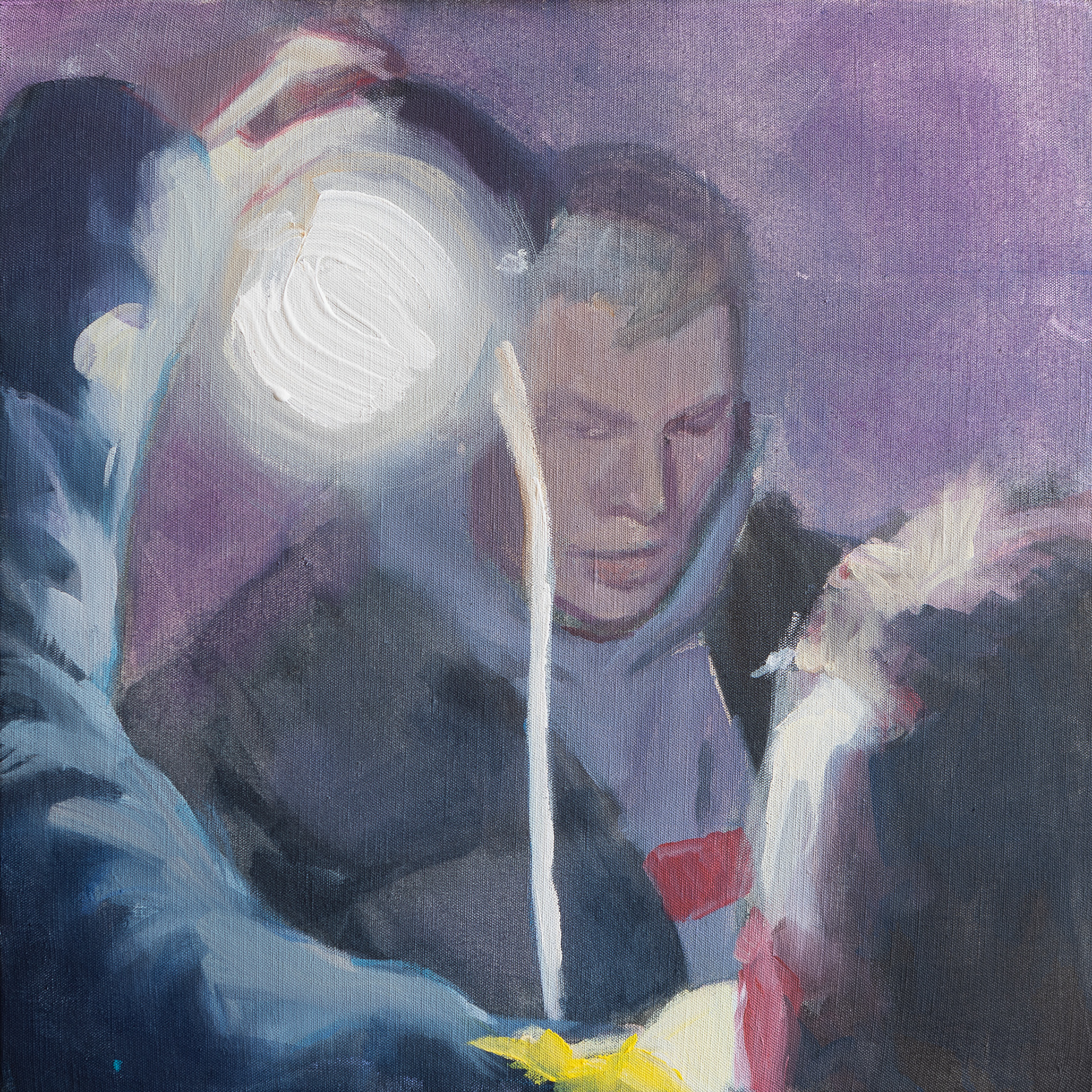 Portrét, akryl na plátně, 50 × 50 cm, 2025