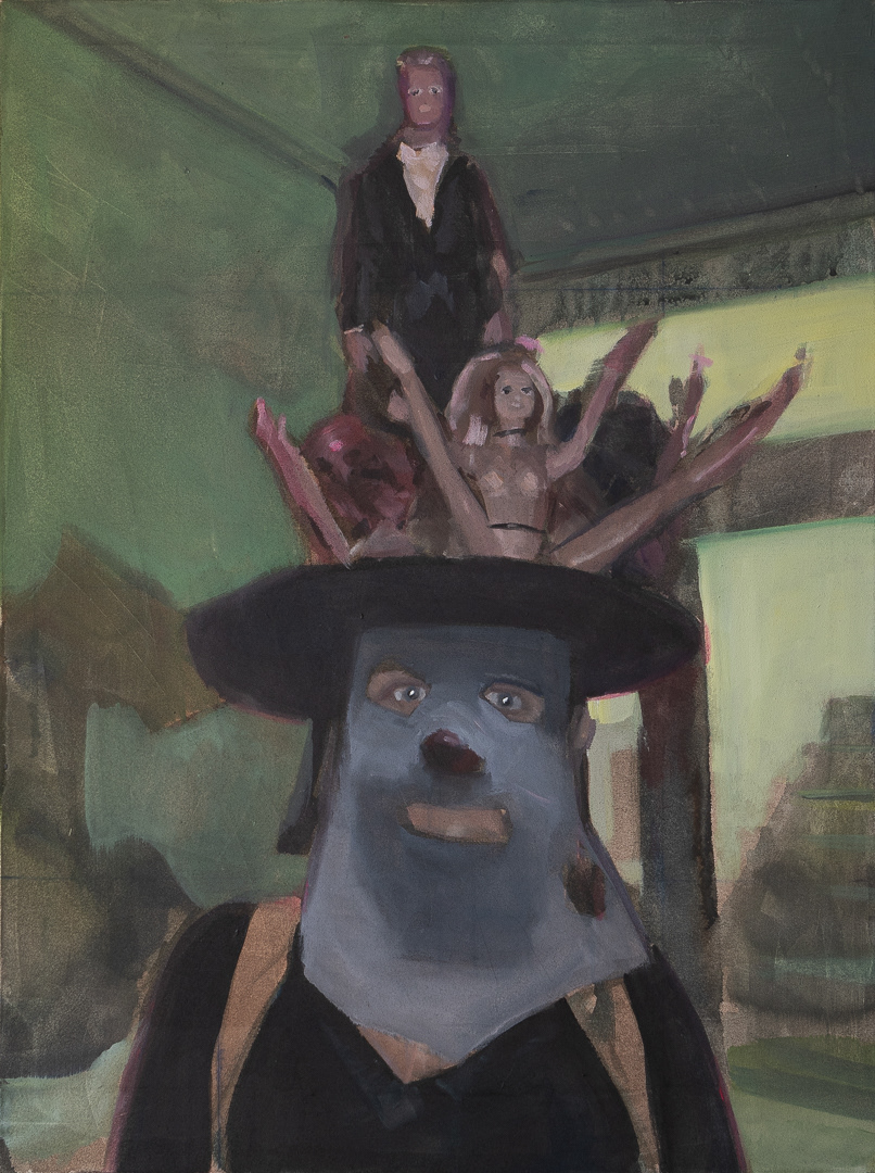 Maska IV, akryl na plátně, 80 × 60 cm, 2024