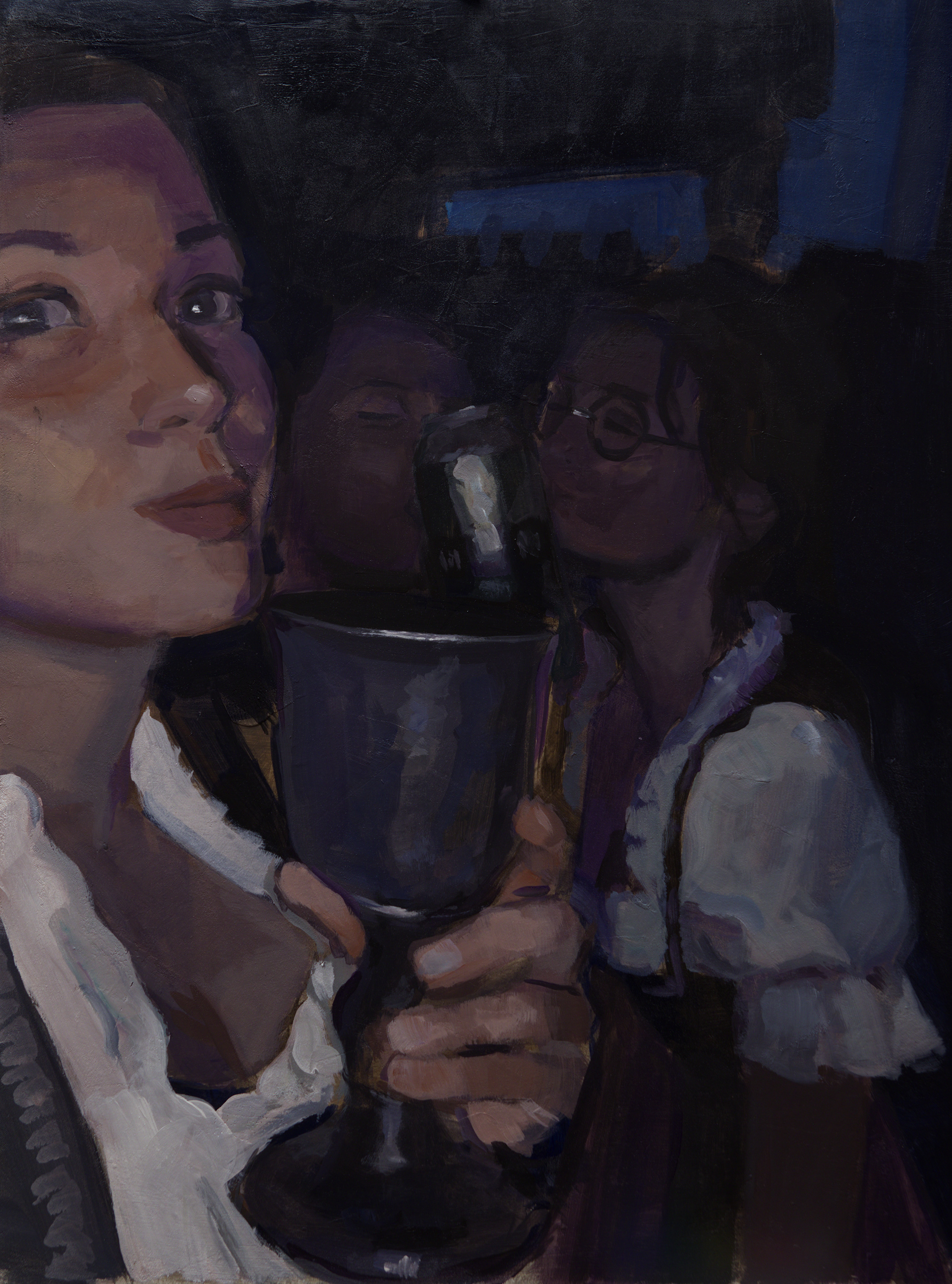 Kachny II, Akryl na plátně, 80 × 60 cm | Soukromá sbírka