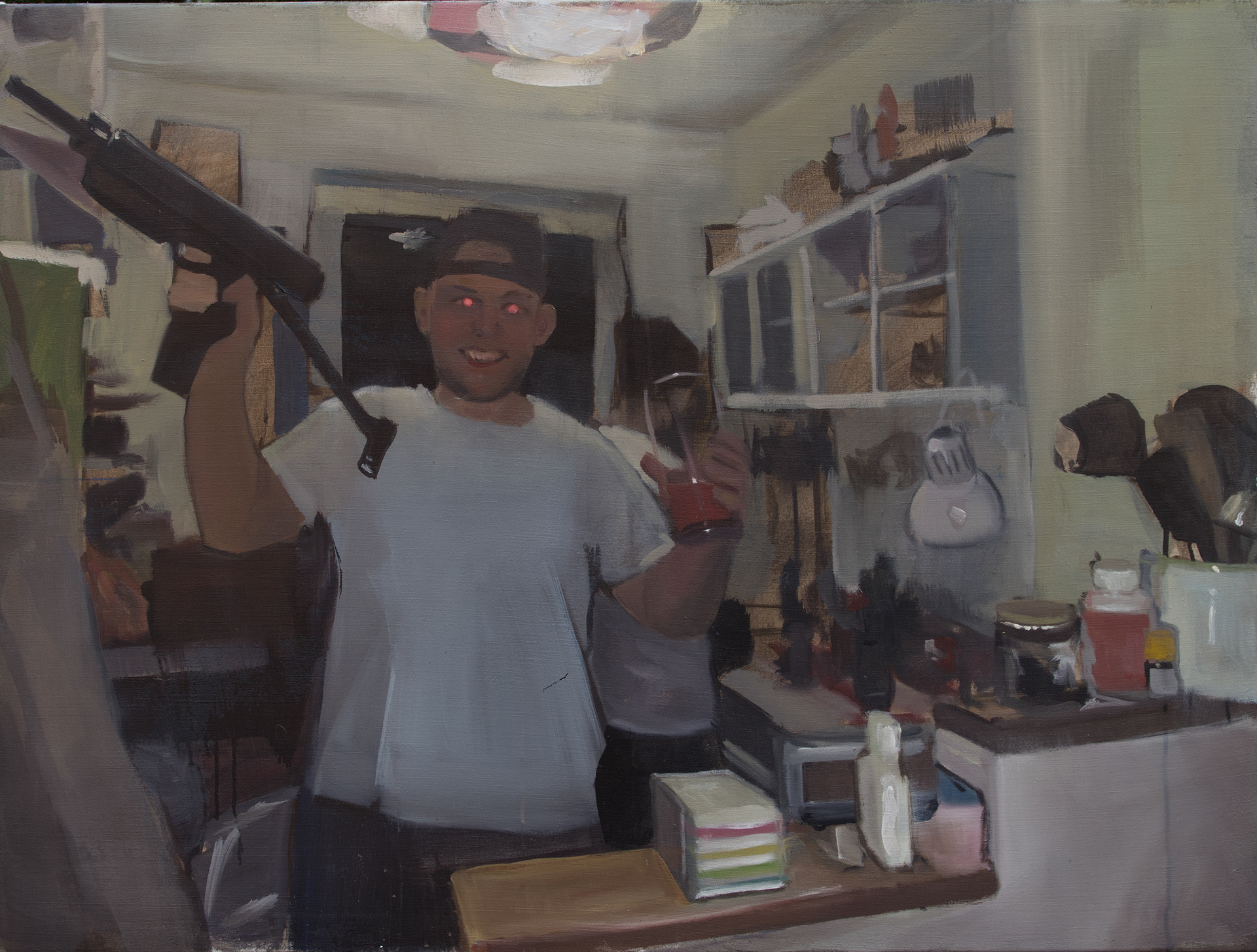 Party VII, akryl na plátně, 90 × 120 cm