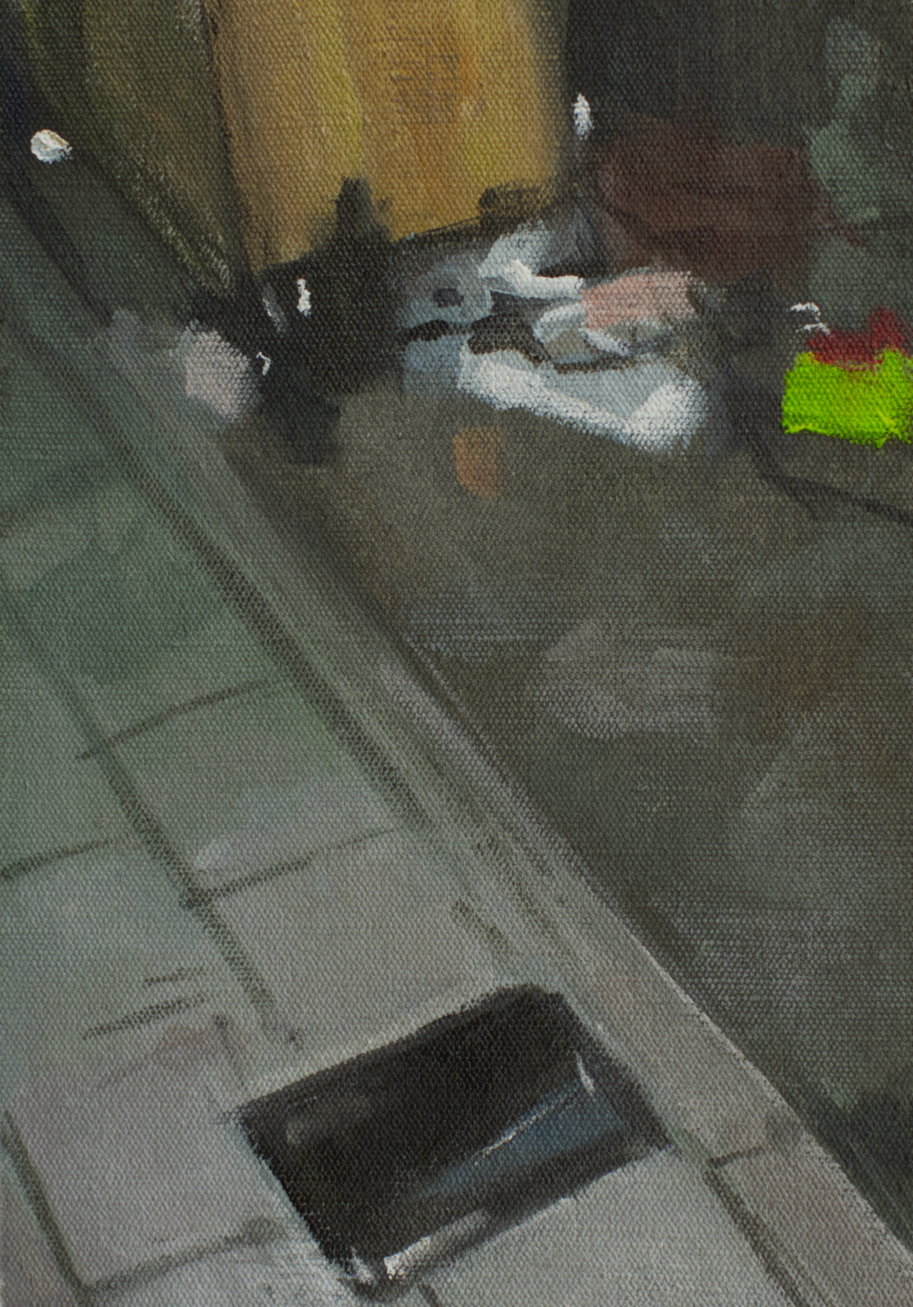 Zátiší z letní scény, Akryl na plátně, 25 × 17,5 cm