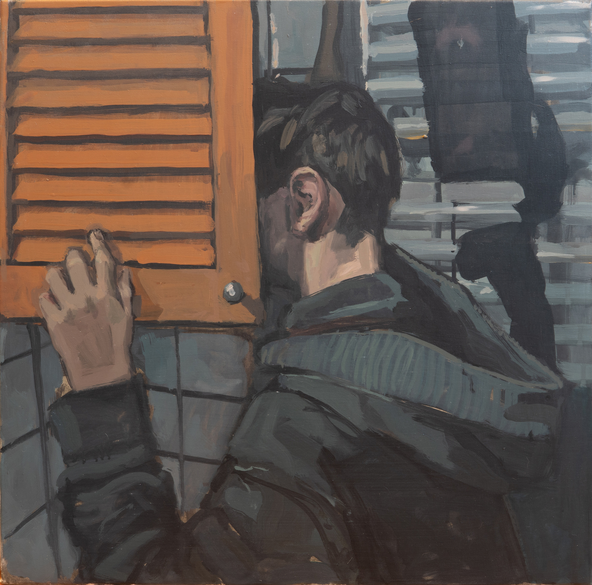 Hledá něco,  60 × 60 cm, Akryl na plátně | Soukromá sbírka