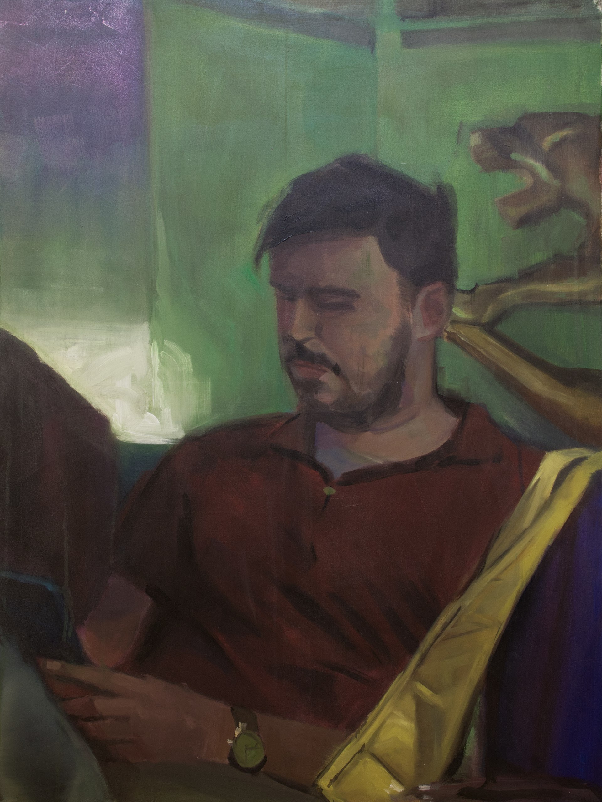 Párty V, akryl na plátně, 120 × 90 cm