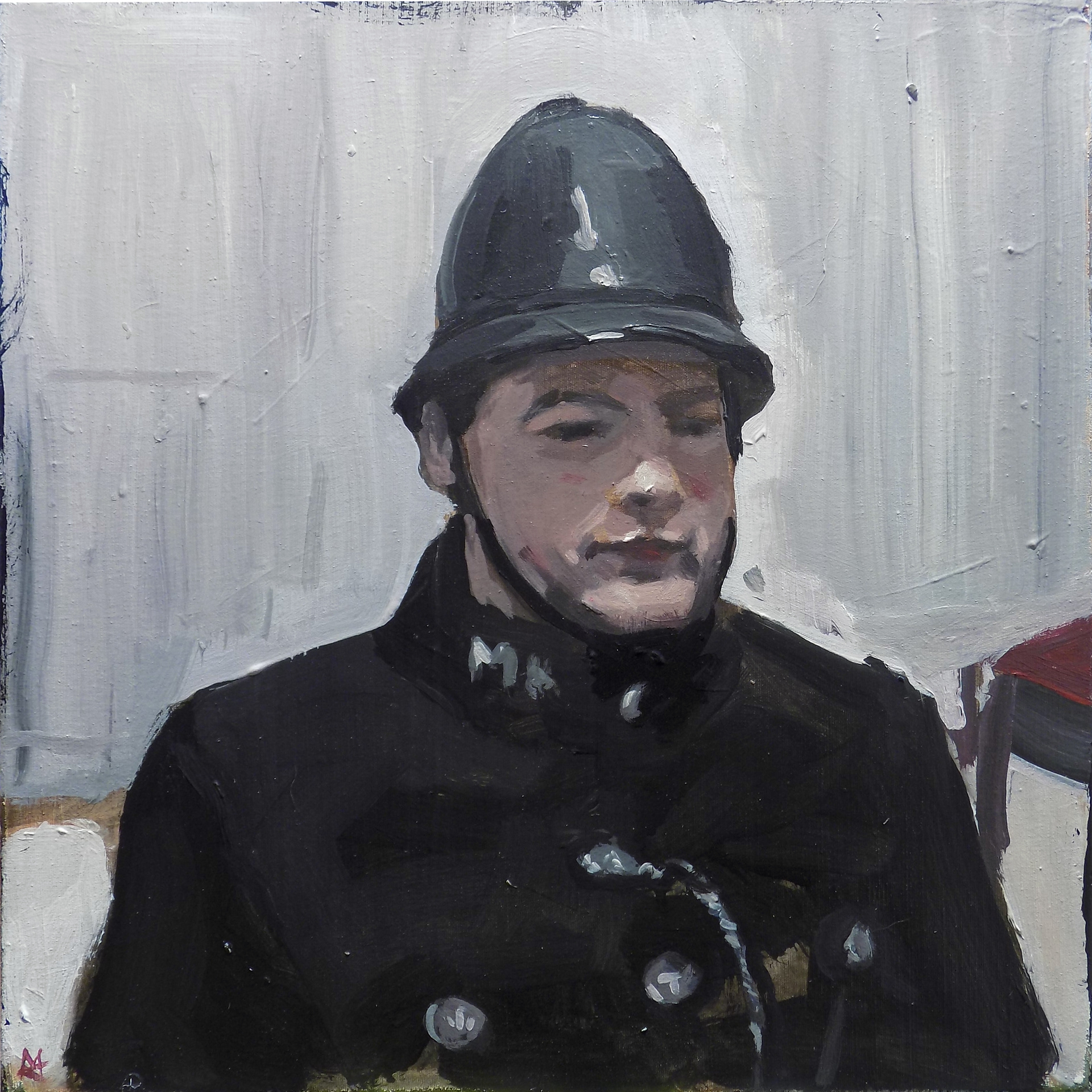 Pan Oldřich, akryl na plátně, 35 × 35 cm | Soukromá sbírka