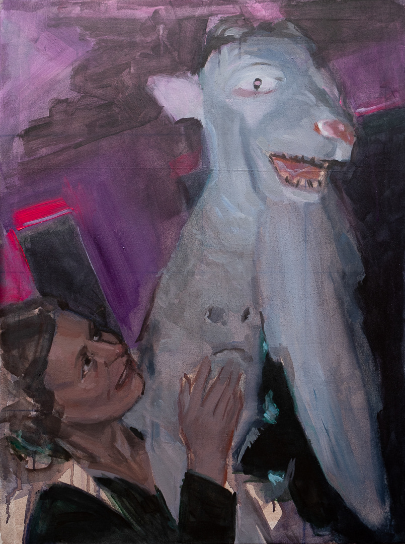 Maska III, akryl na plátně, 80 × 60 cm, 2024