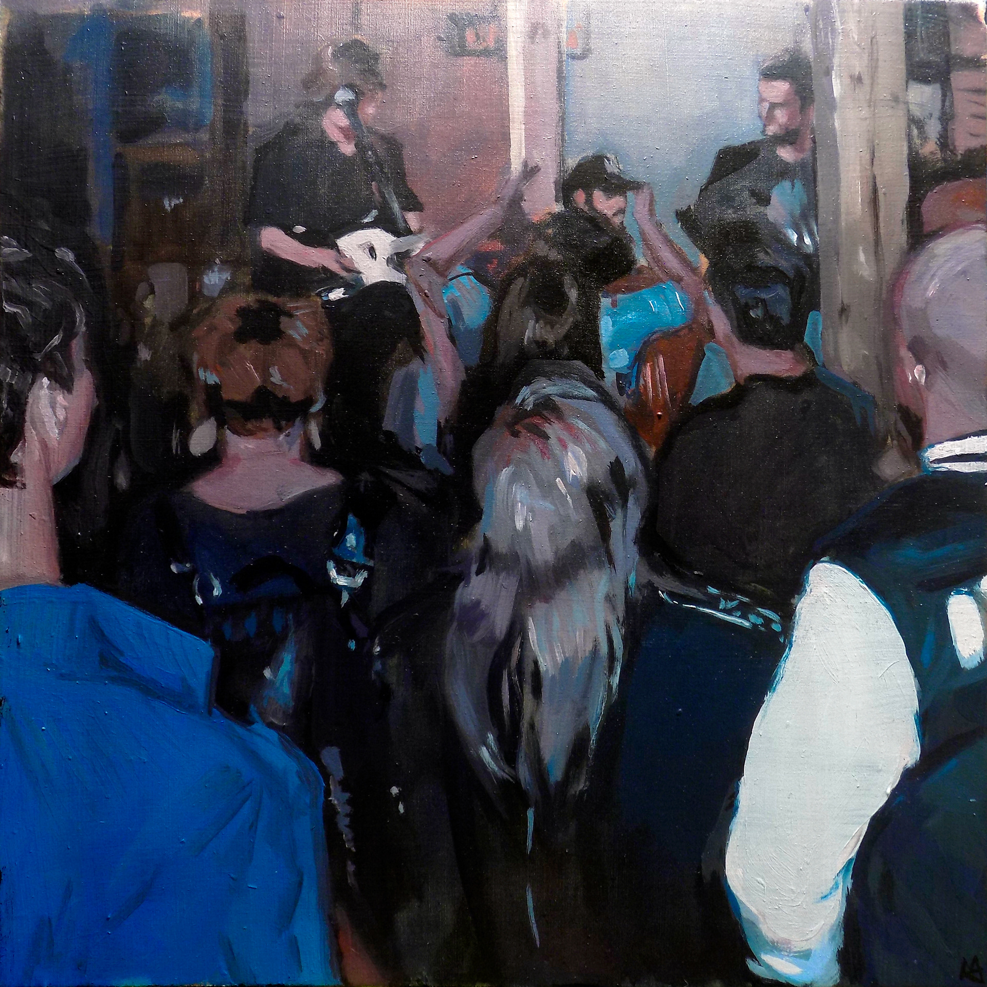 Koncert, akryl na plátně, 60 × 60 cm | Soukromá sbírka