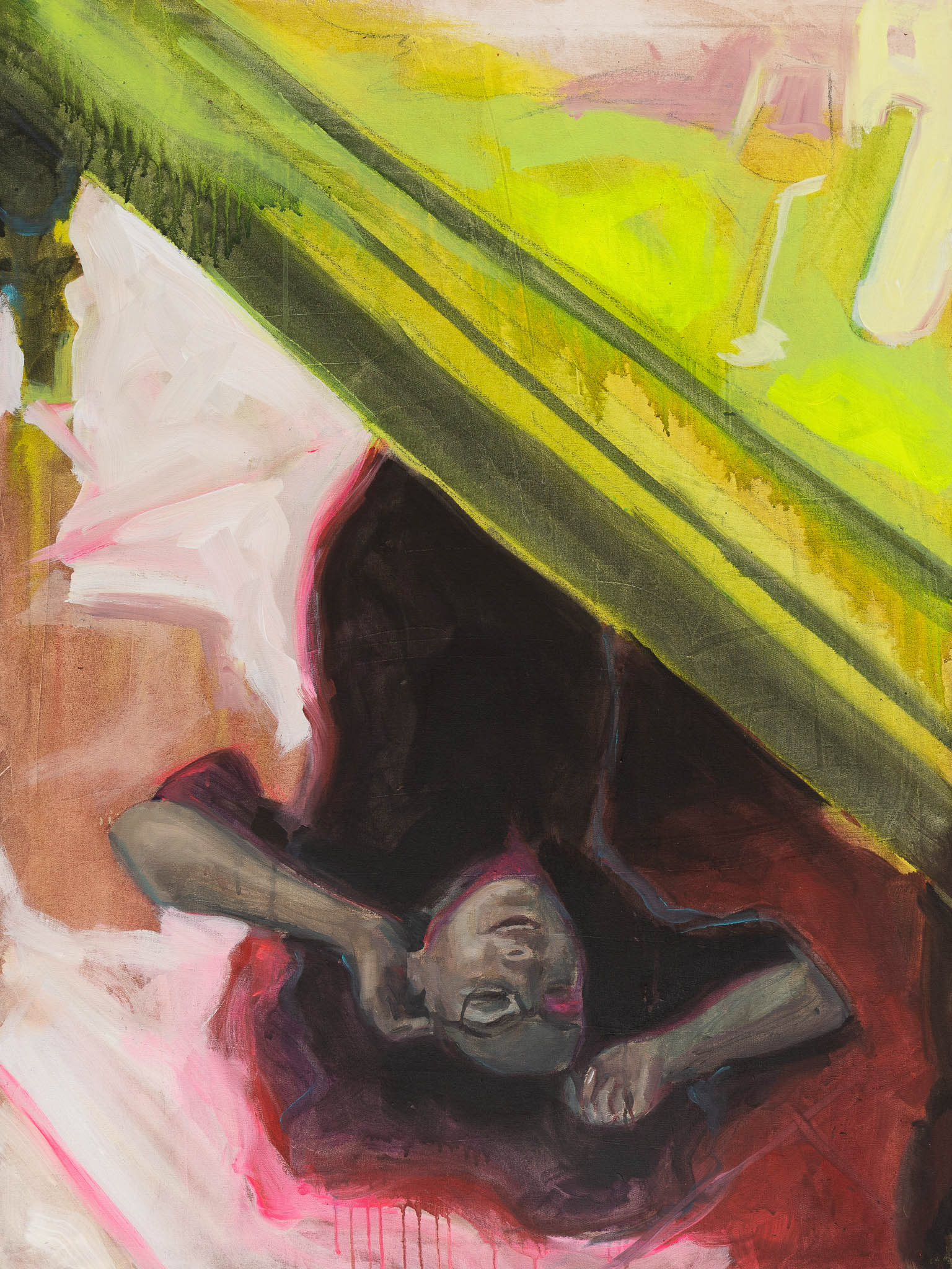 Kuřárna III, akryl na plátně, 120 × 90 cm, 2025