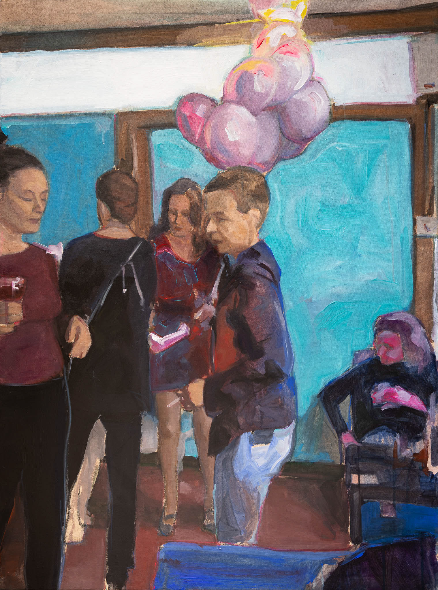 Kuřárna II, akryl na plátně, 120 × 90 cm, 2025