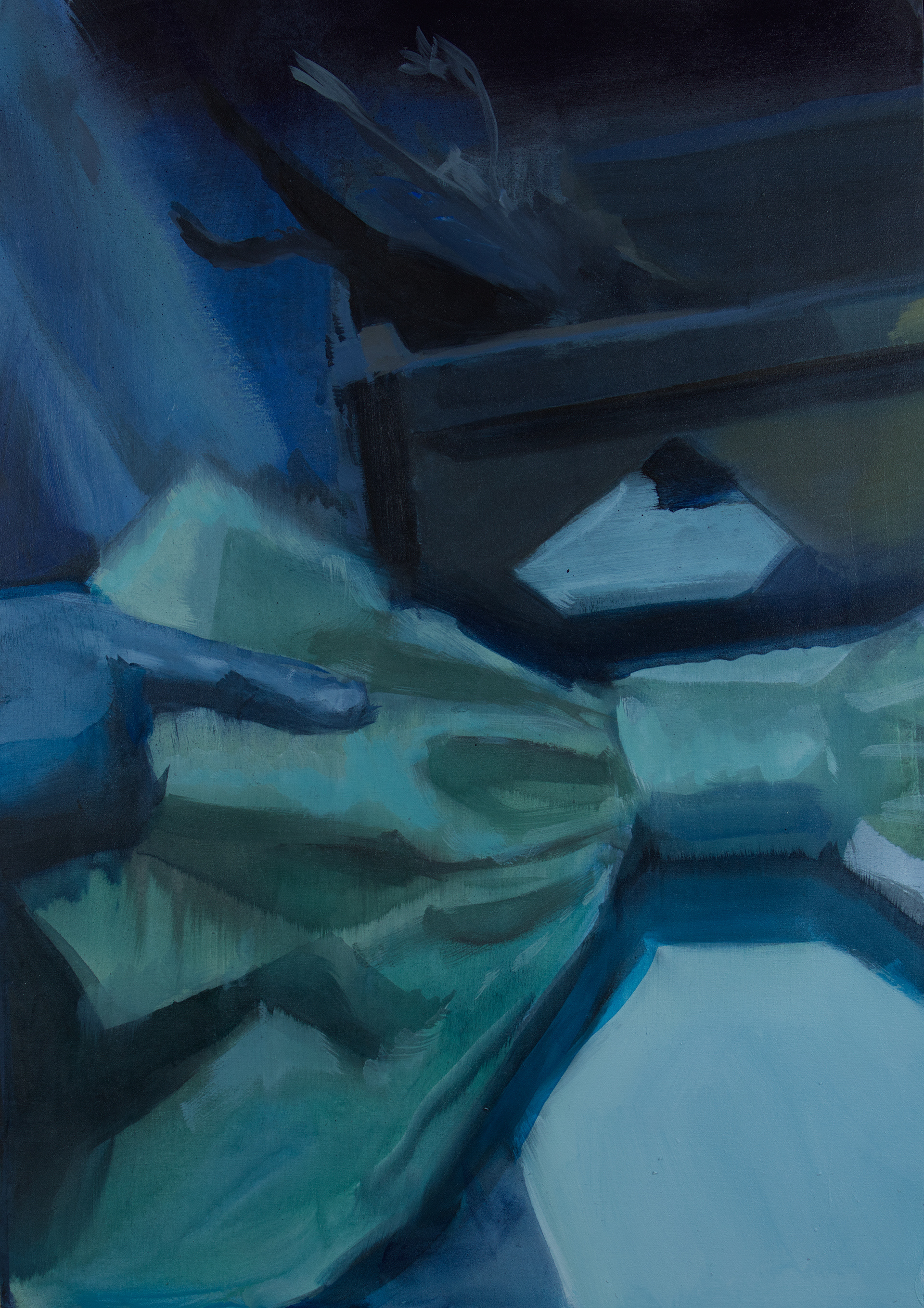 Lovecké zátiší II, akryl na překližce, 50 × 35 cm