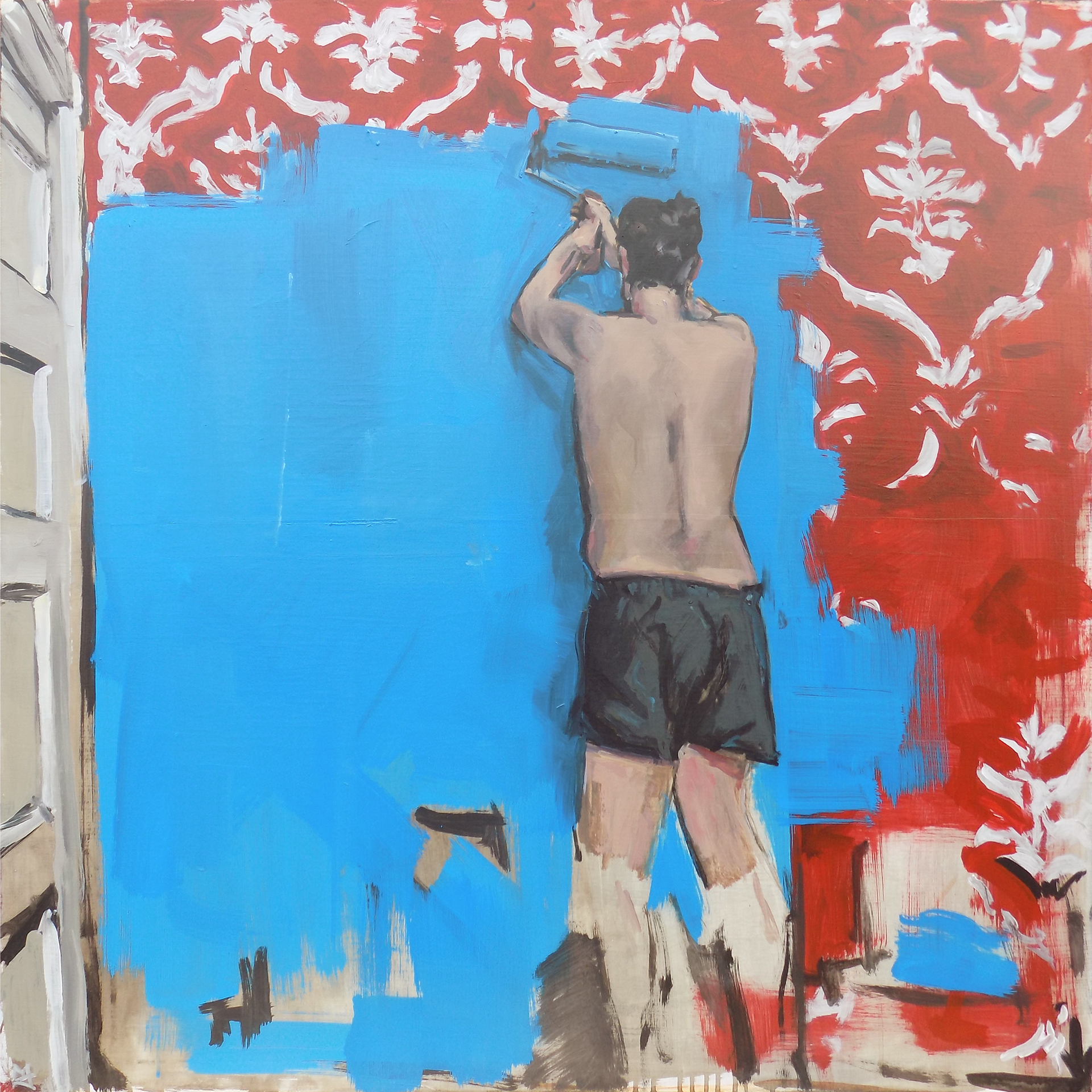 Natěrač ,Akryl na plátně, 100 × 100 cm | Soukromá sbírka