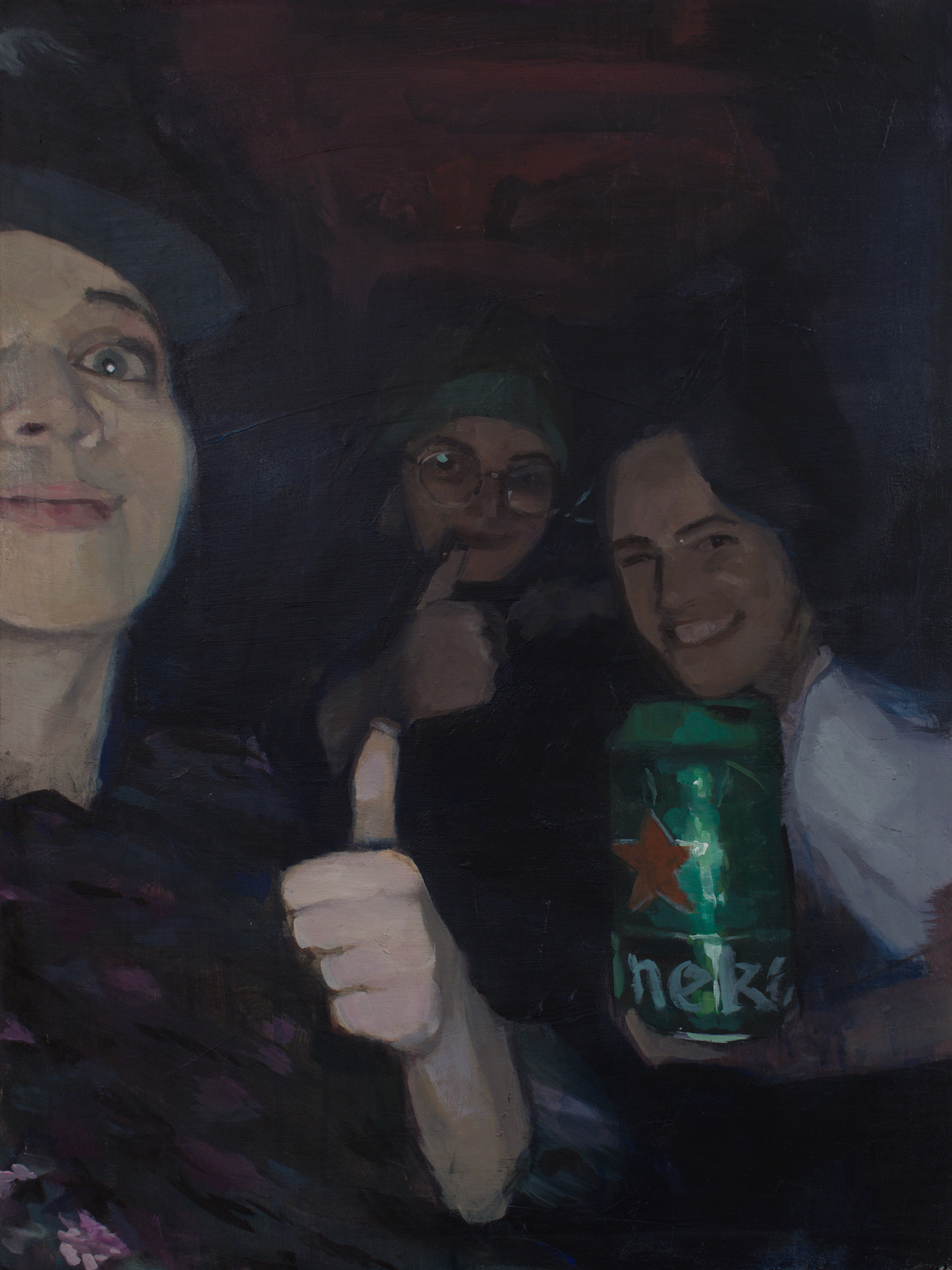 Kachny III, Akryl na plátně, 80 × 60 cm | Soukromá sbírka