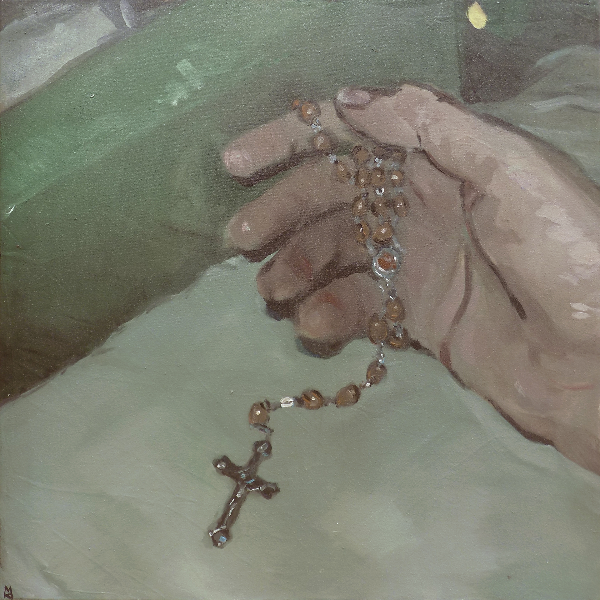 Zastavení, akryl na plátně, 60 × 60 cm | Soukromá sbírka