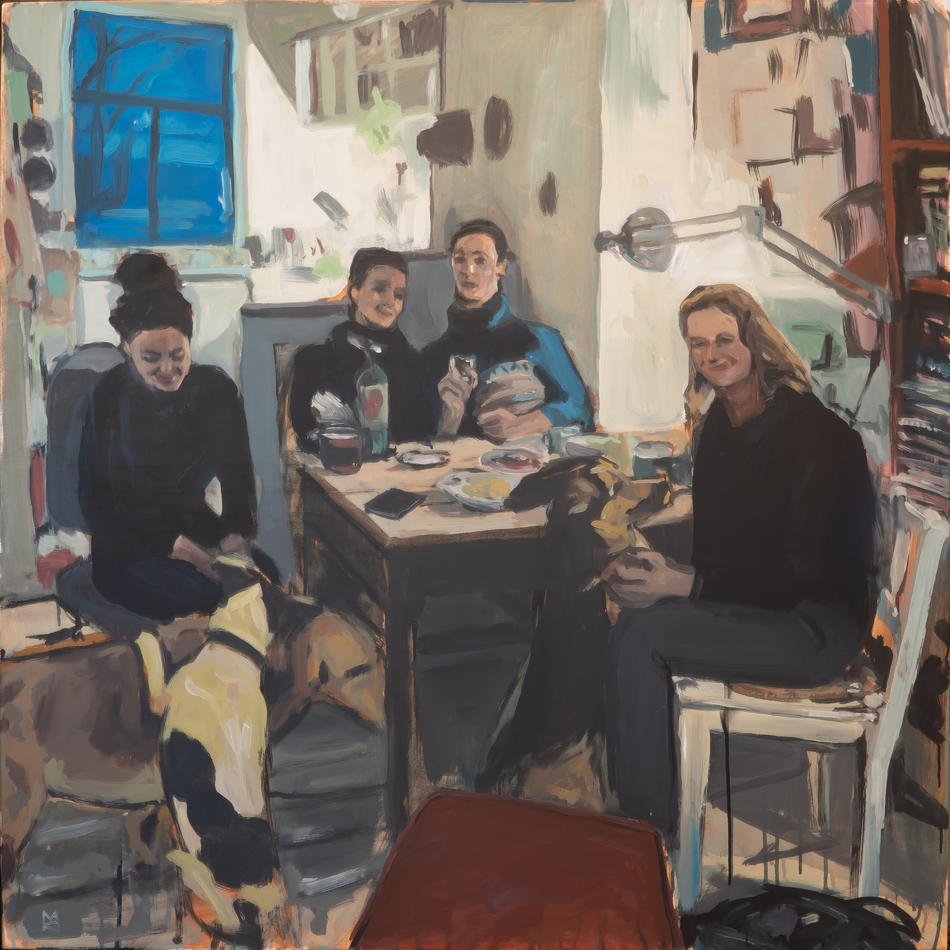 Dýchánek, Akryl na plátně, 110 × 110 cm | Soukromá sbírka