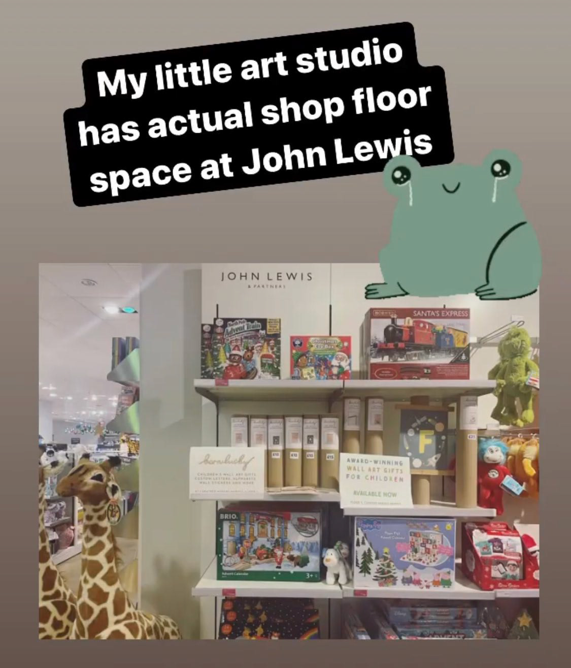 December 2021, Pop Up Shop @ John Lewis Oxford St