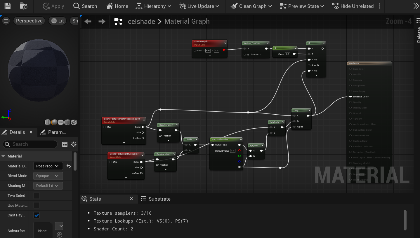 cel-shader on UE5