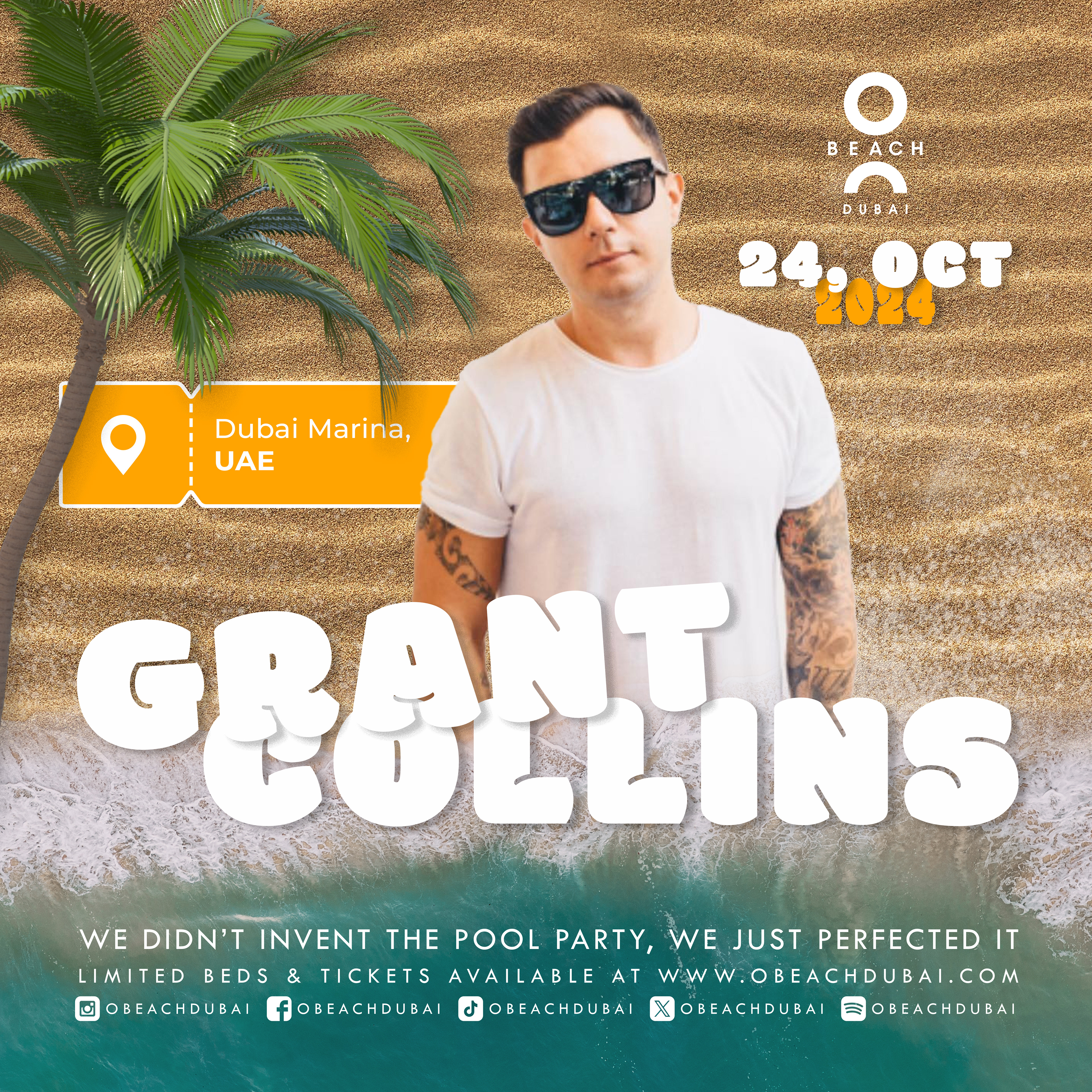 O Beach Dubai DJ Grant Collins