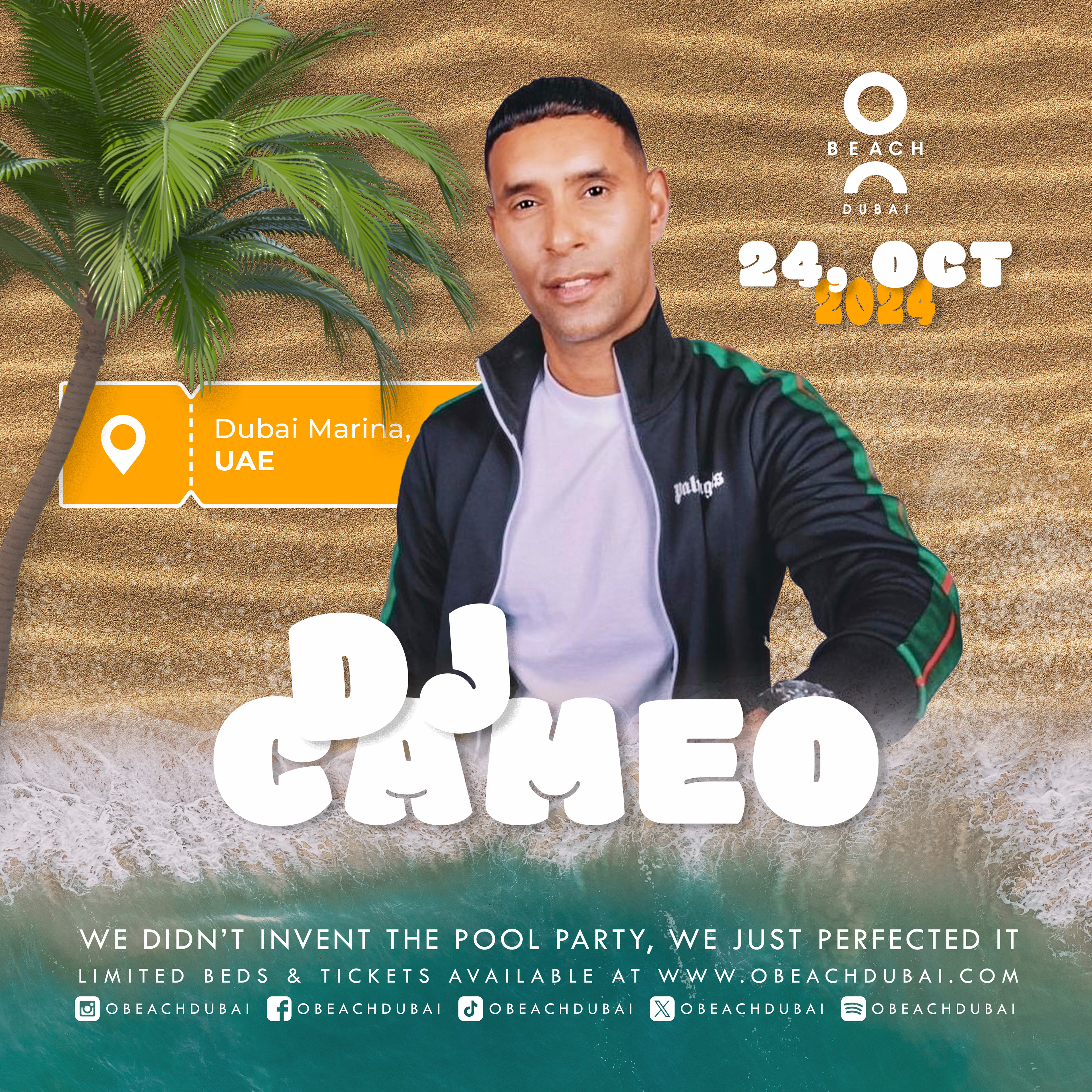 O Beach Dubai DJ Cameo
